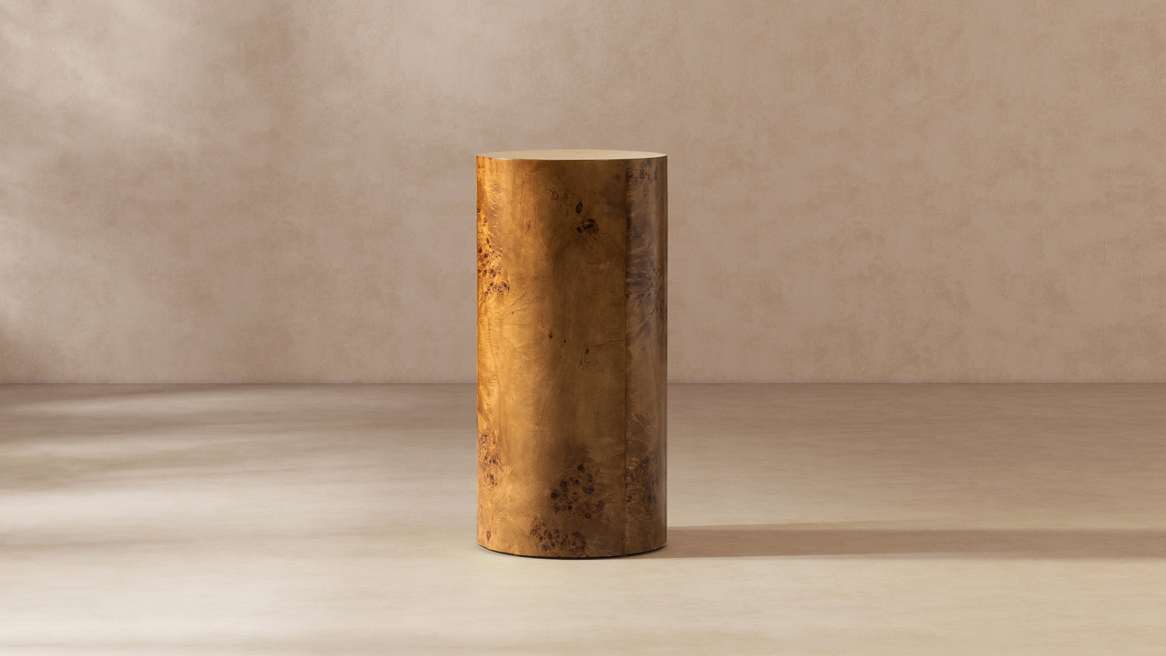 Jennifer Taylor Home Nebula Pillar Side Table, Medium Brown Walnut, large