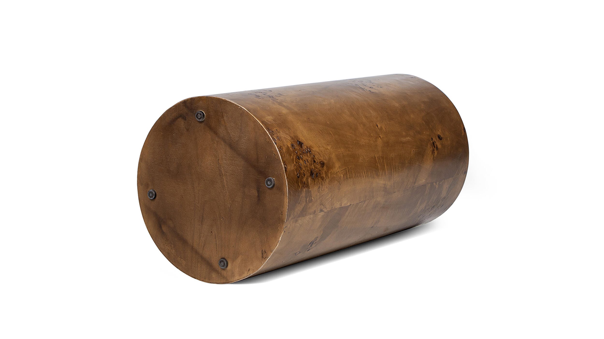 Jennifer Taylor Home Nebula Pillar Side Table, Medium Brown Walnut, large