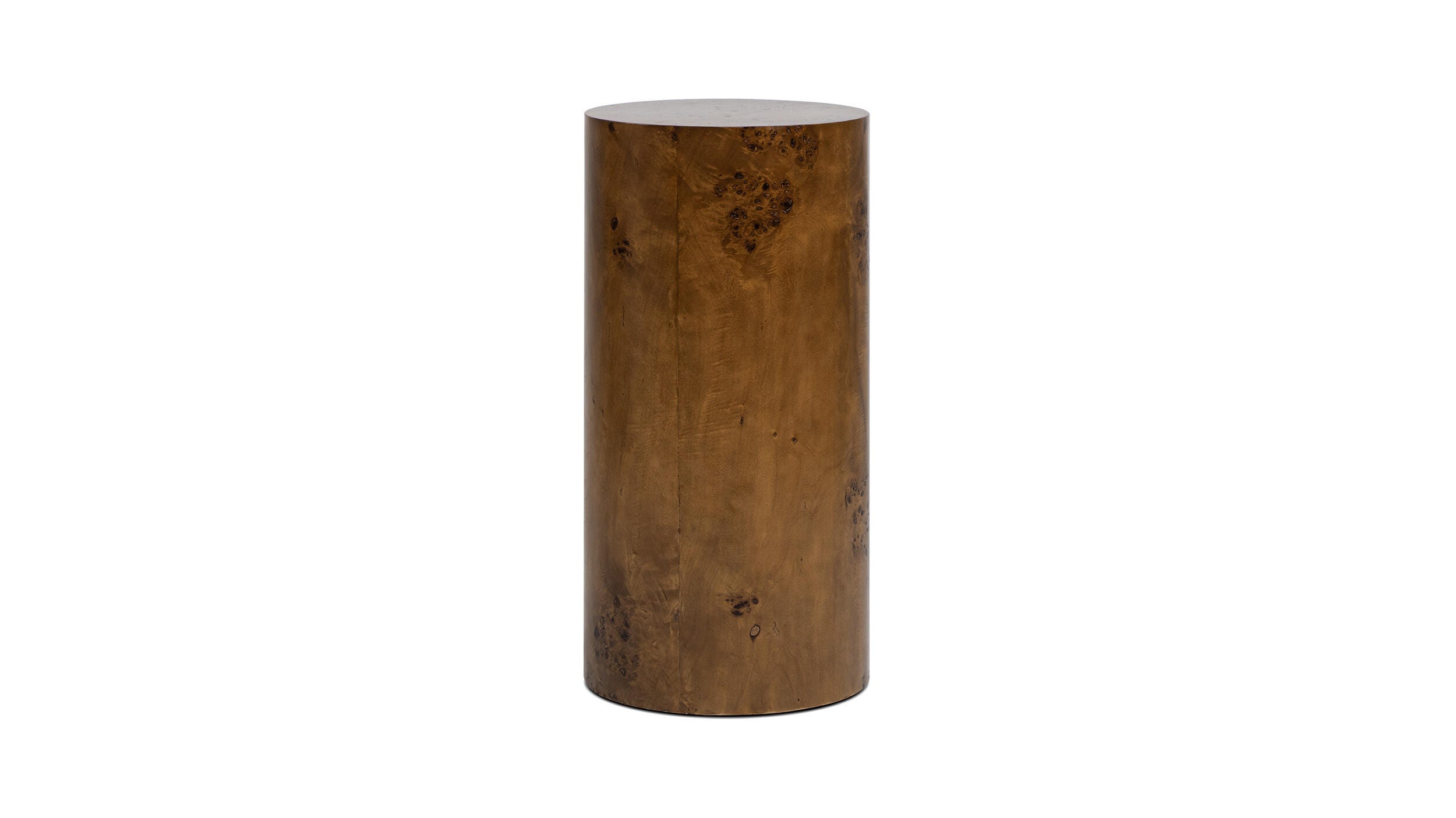 Jennifer Taylor Home Nebula Pillar Side Table, Medium Brown Walnut, large