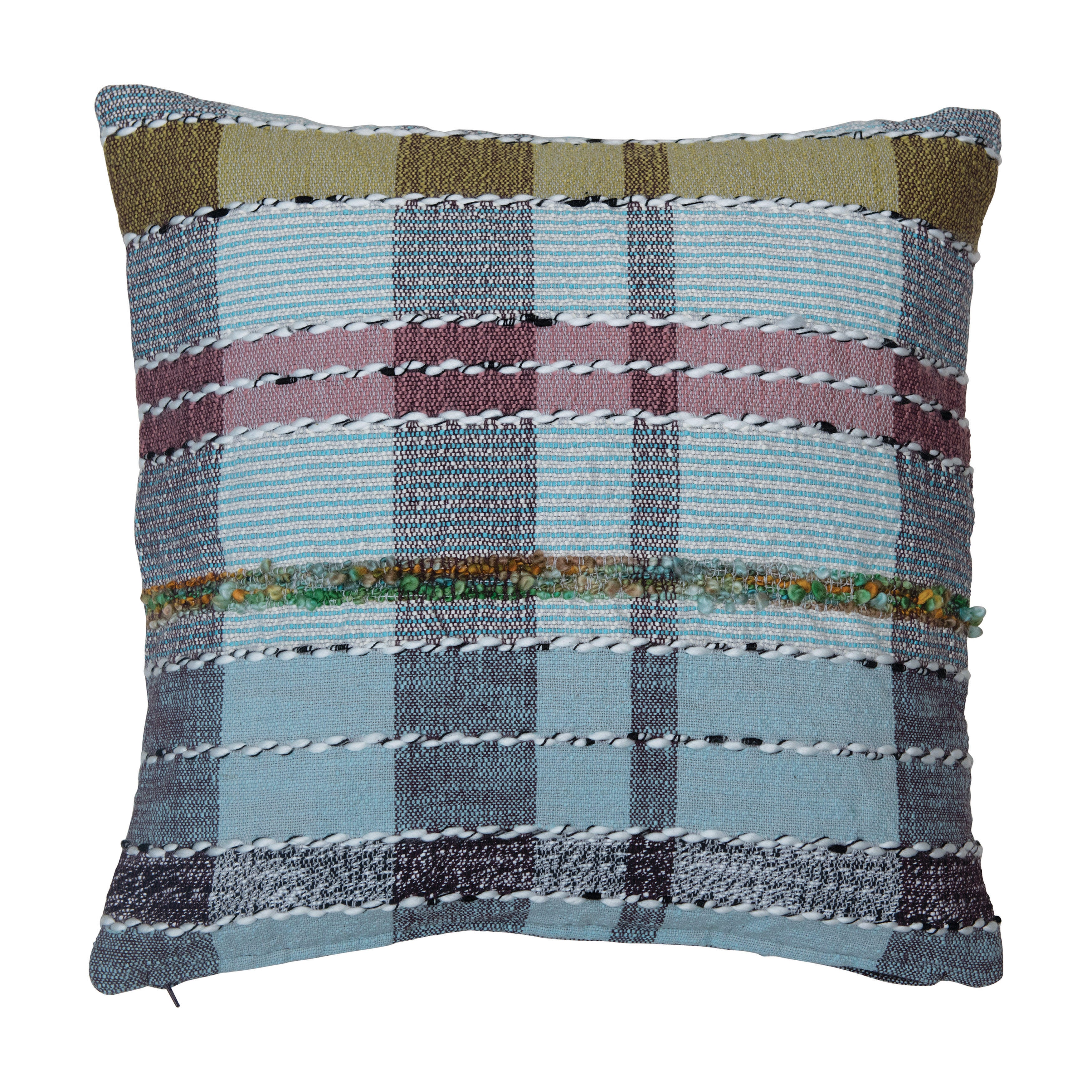 Storied Home Madras Decorative Throw Pillow, , large
