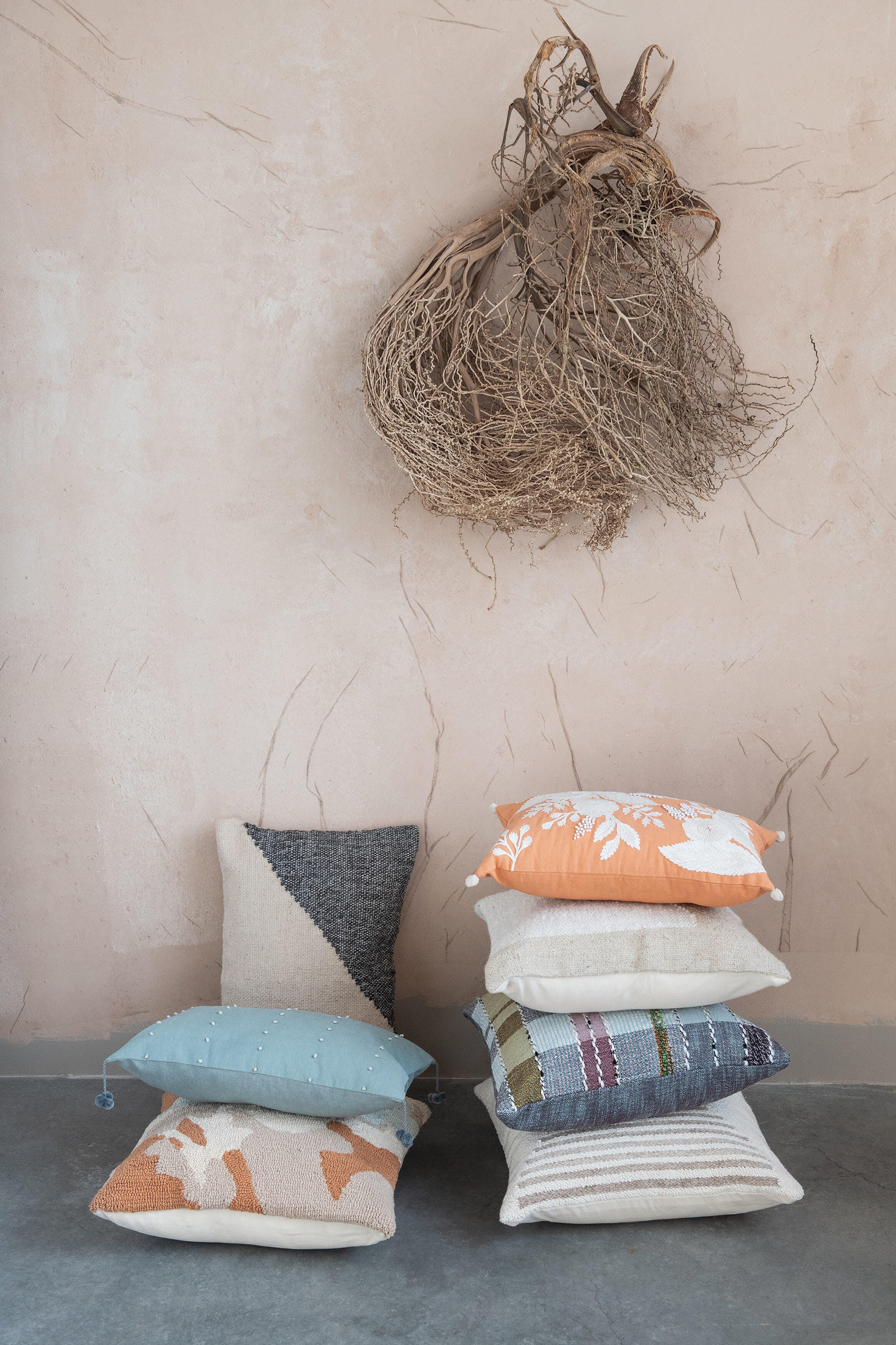 Storied Home Madras Decorative Throw Pillow, , large