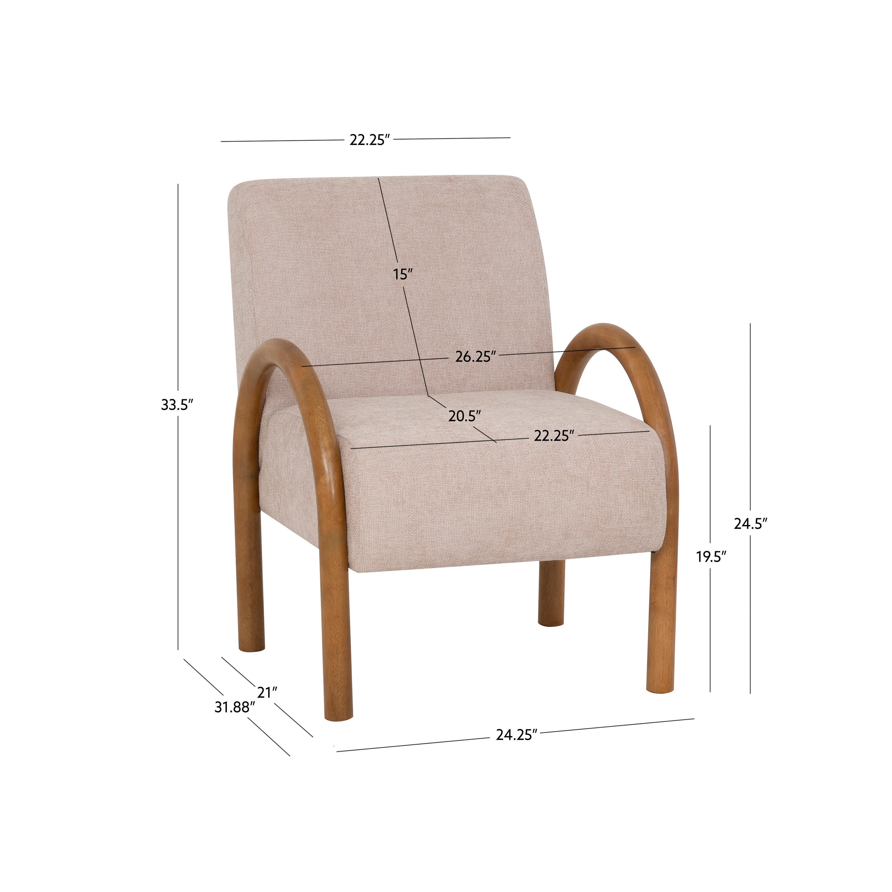 Linon Accent Chair, , large