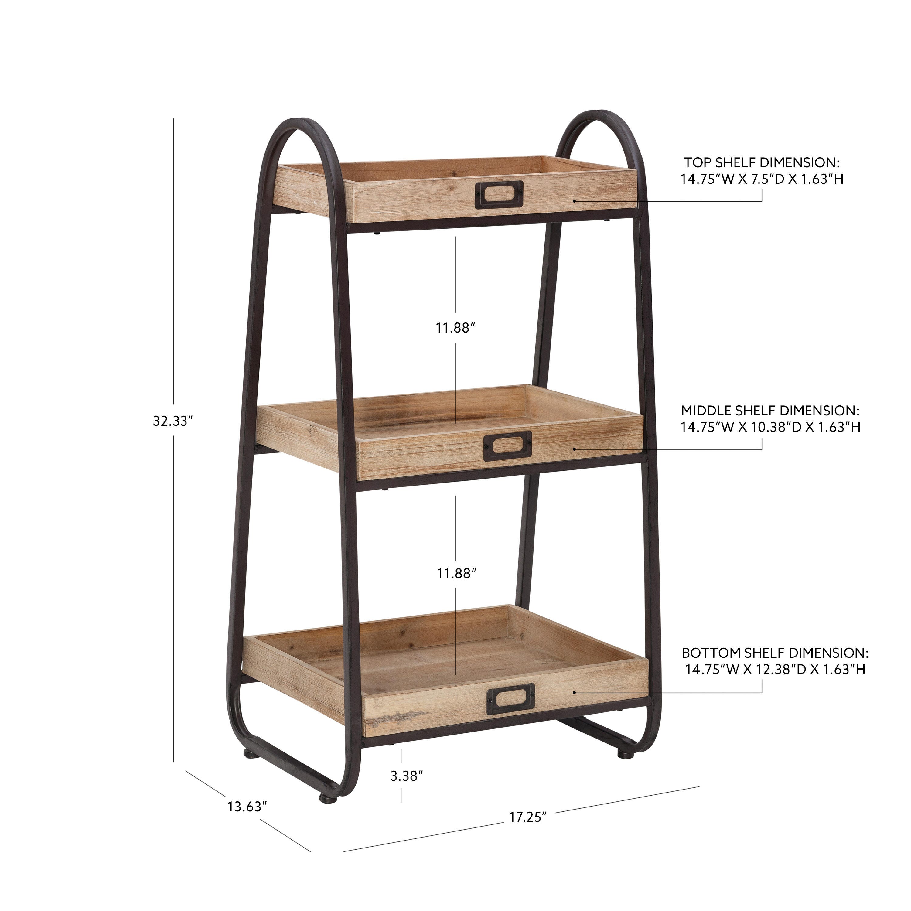 Linon Cleera 3 Shelf Bath Stand, , large