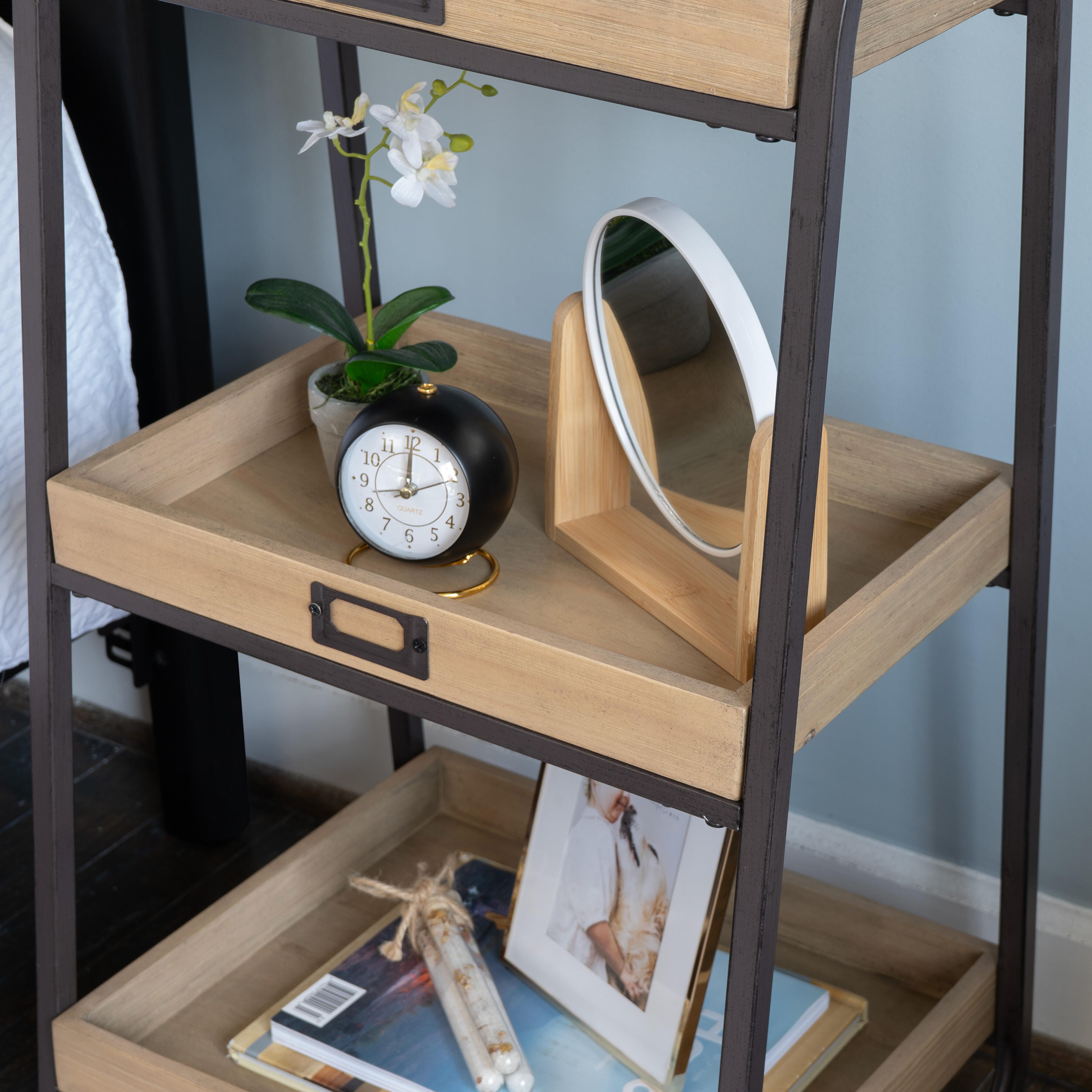 Linon Cleera 3 Shelf Bath Stand, , large