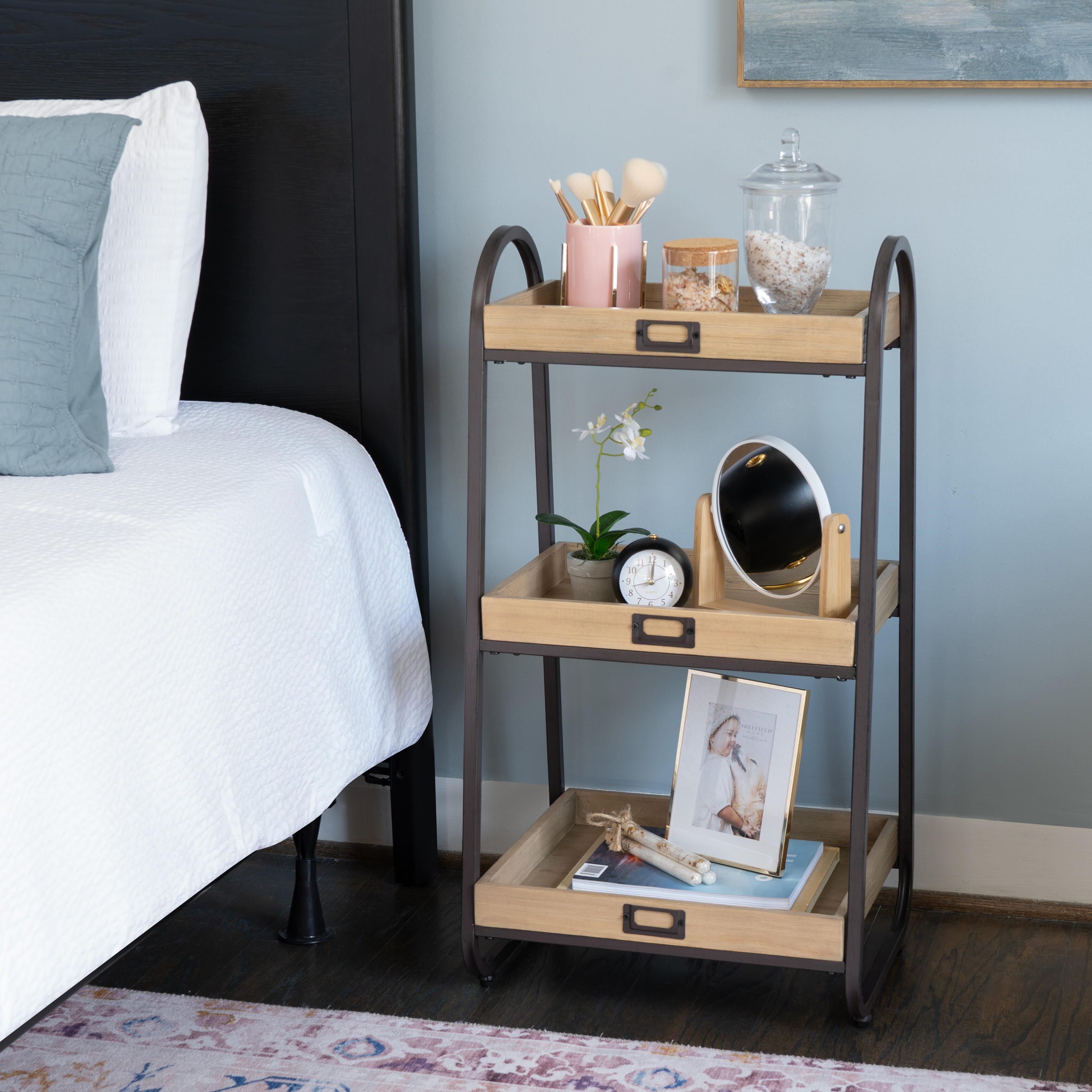 Linon Cleera 3 Shelf Bath Stand, , large