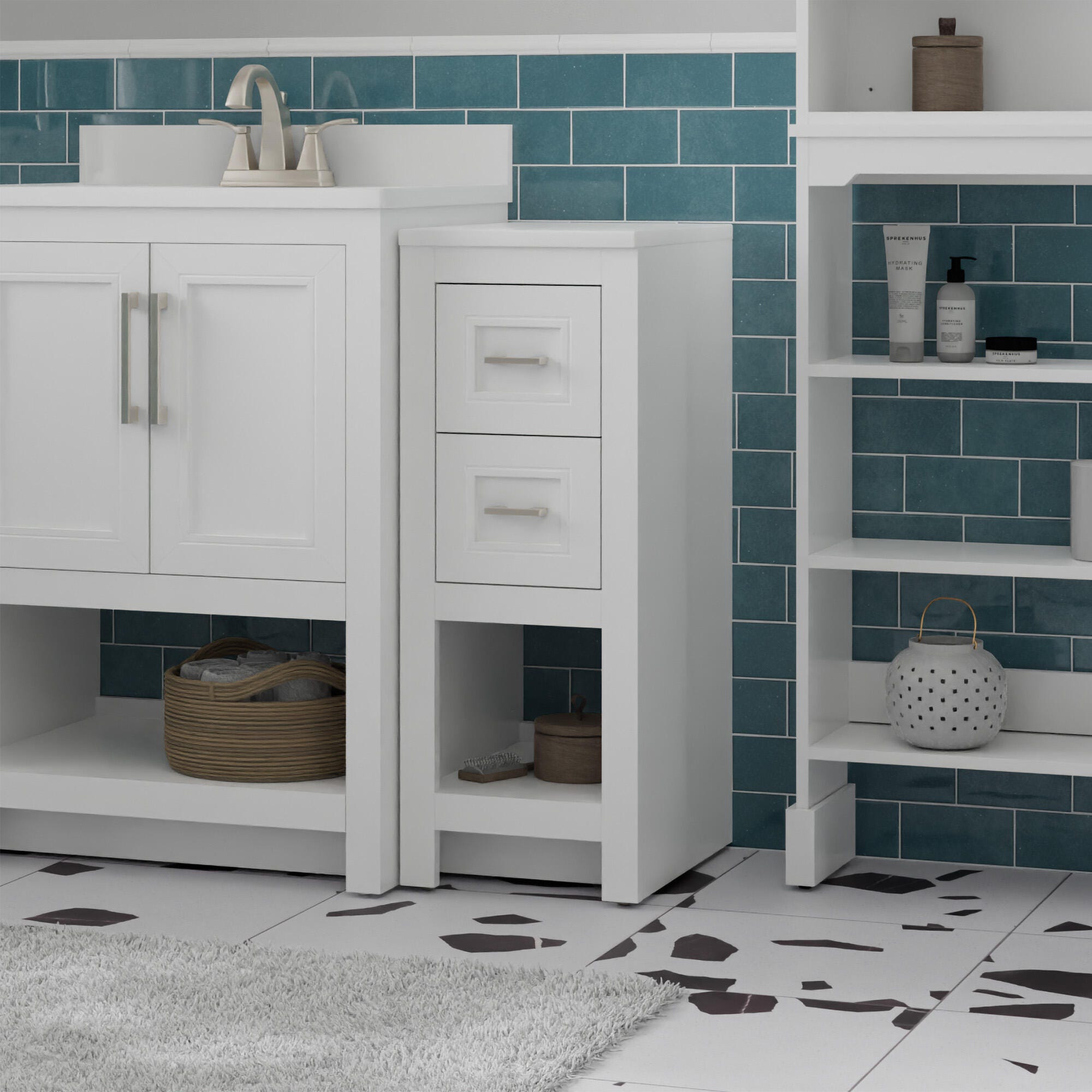 Linon Cami Cabinet, White, large