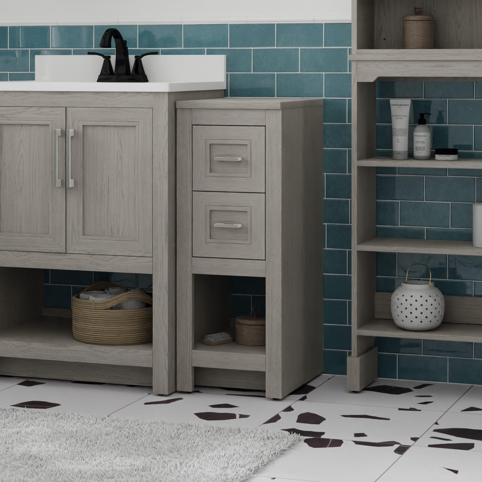 Linon Cami Cabinet, Sandstone, large