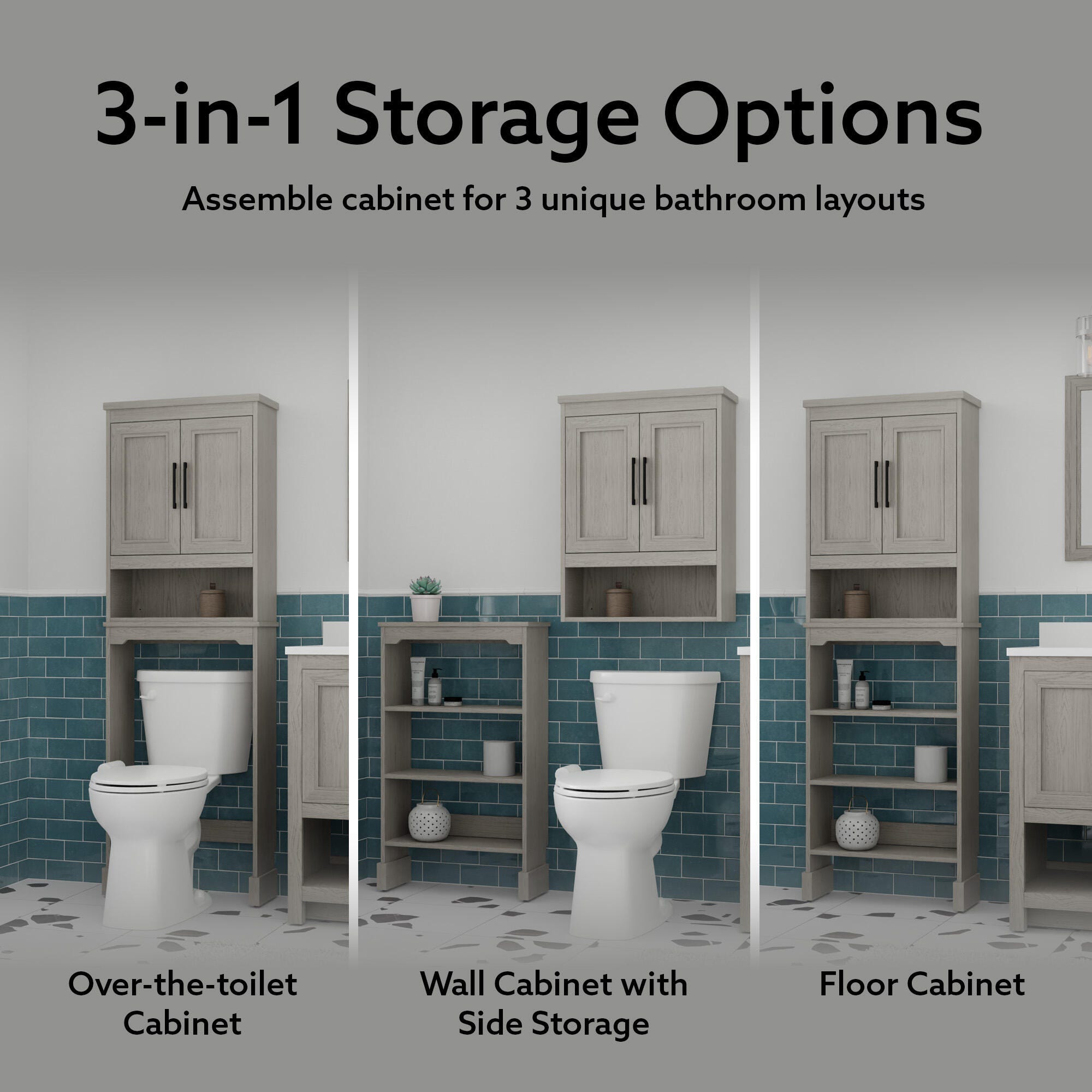 Linon Cami Tall Cabinet, Sandstone, large