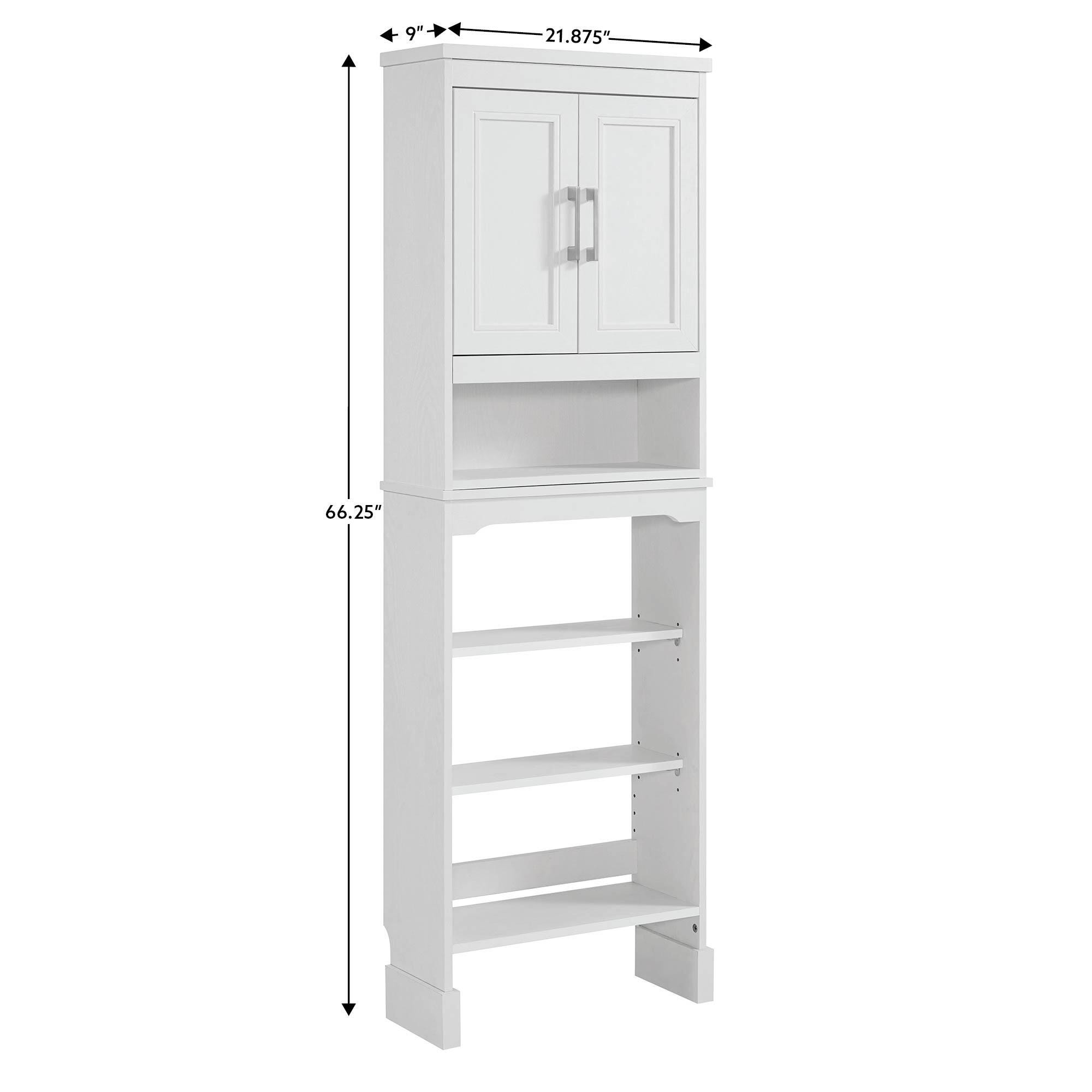 Linon Cami Tall Cabinet, White, large