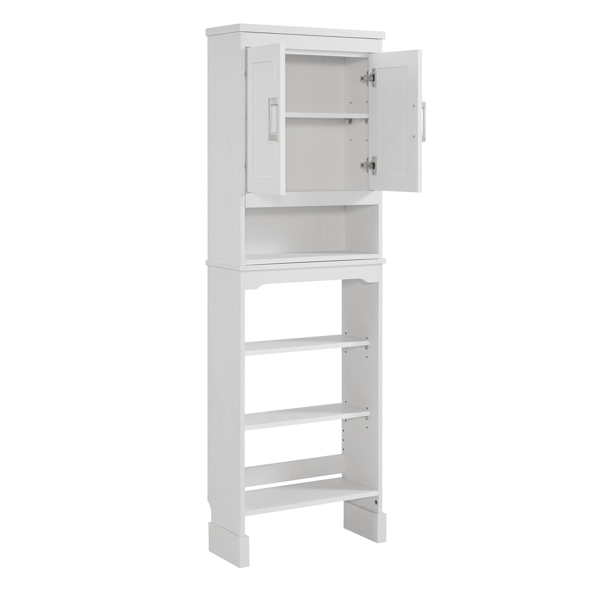 Linon Cami Tall Cabinet, White, large