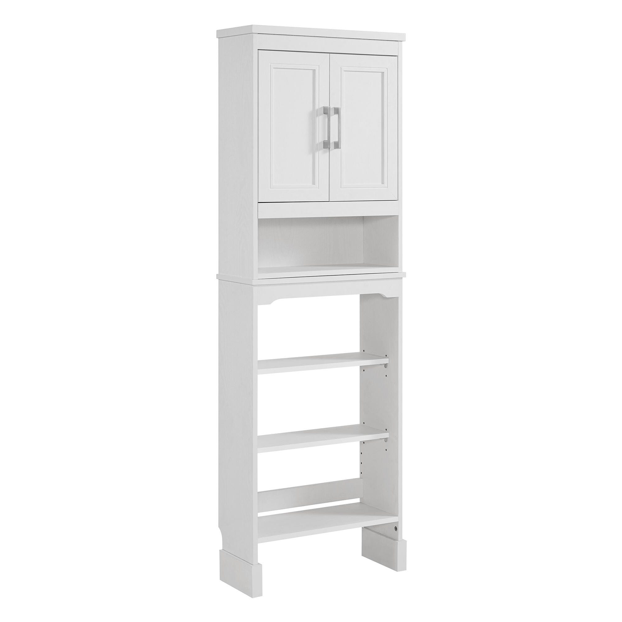 Linon Cami Tall Cabinet, White, large