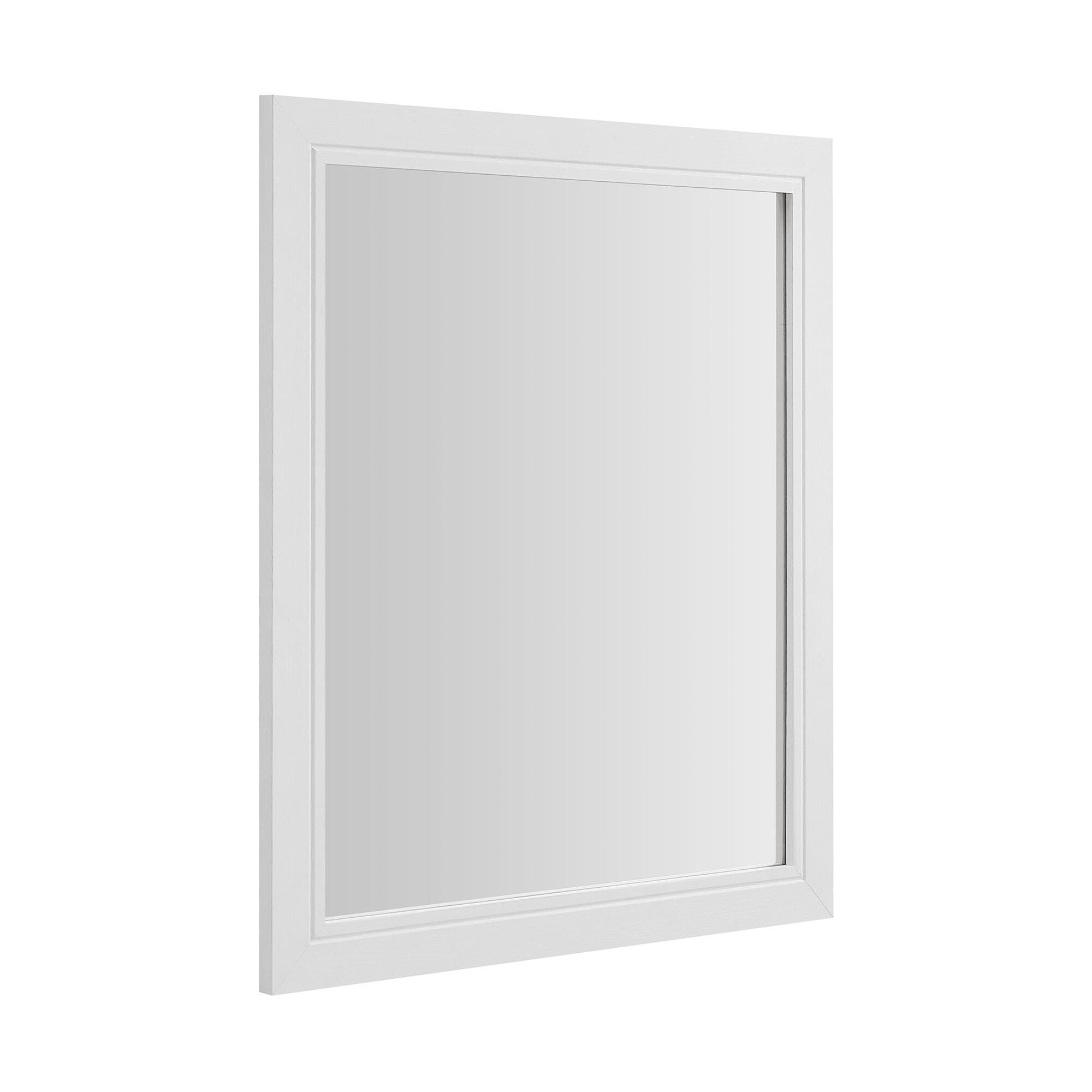 Linon Cami Wide Bathroom Vanity with Mirror, White, large