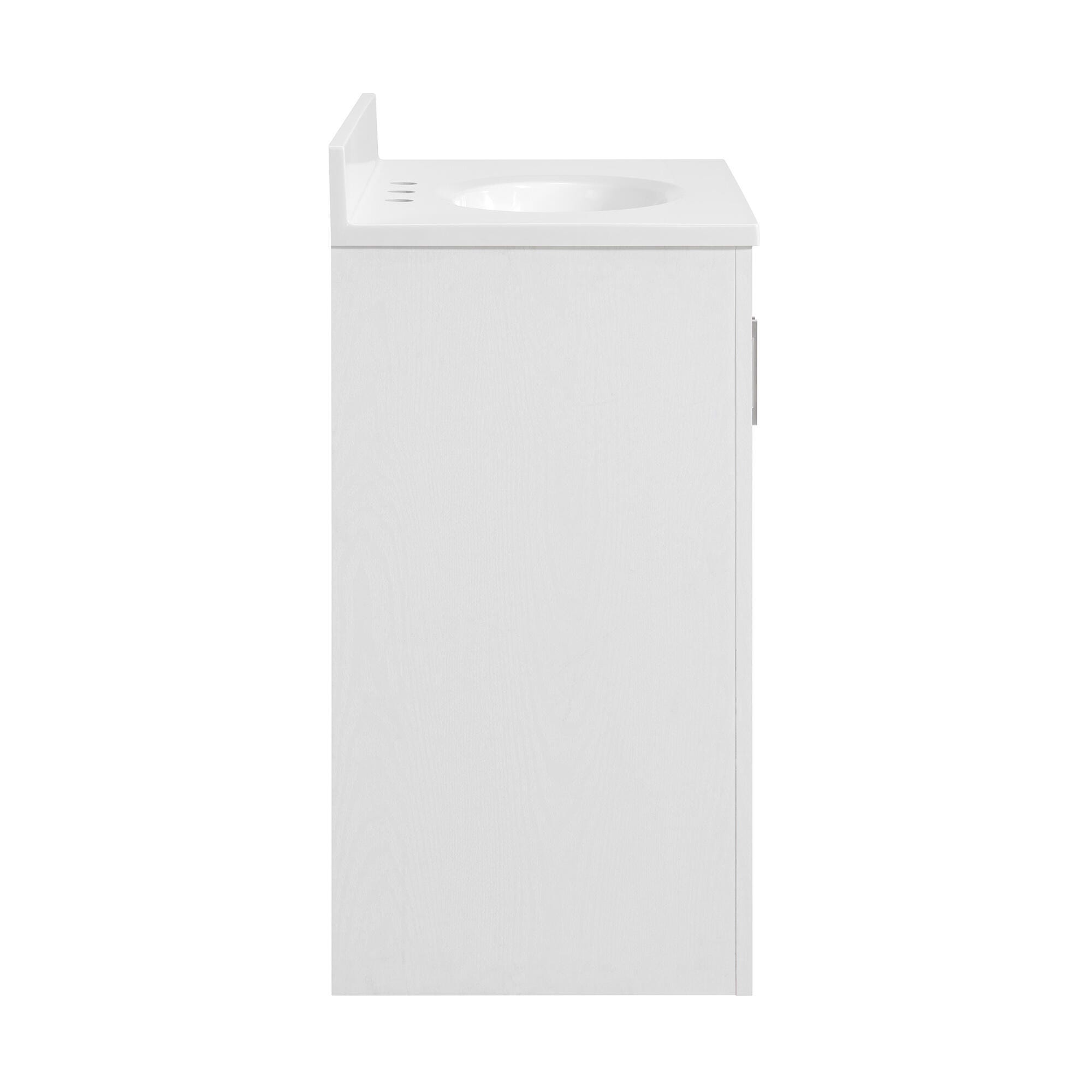 Linon Cami Wide Bathroom Vanity with Mirror, White, large