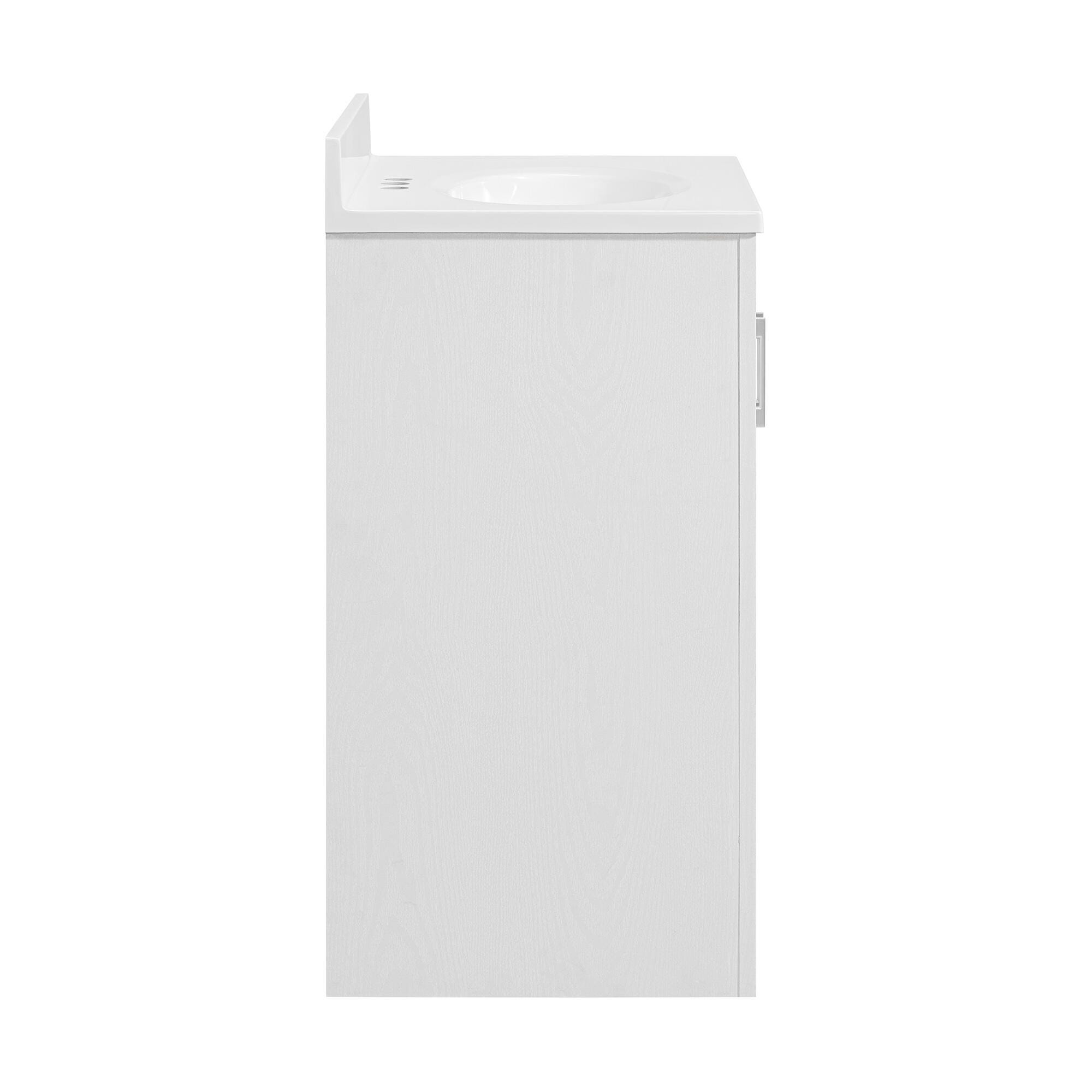 Linon Cami Bathroom Vanity with Mirror, White, large