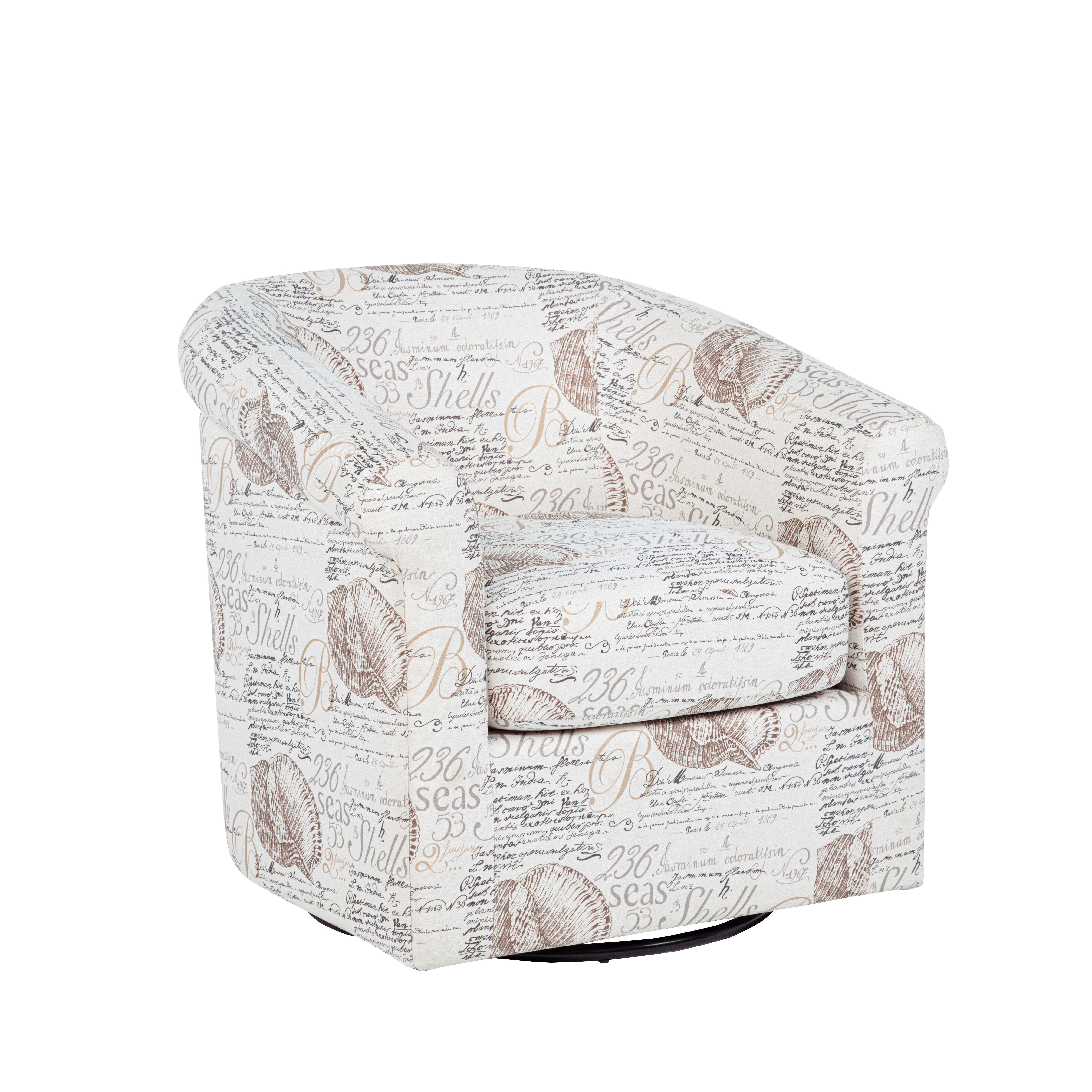 Linon Kaye Swivel Accent Chair, , large