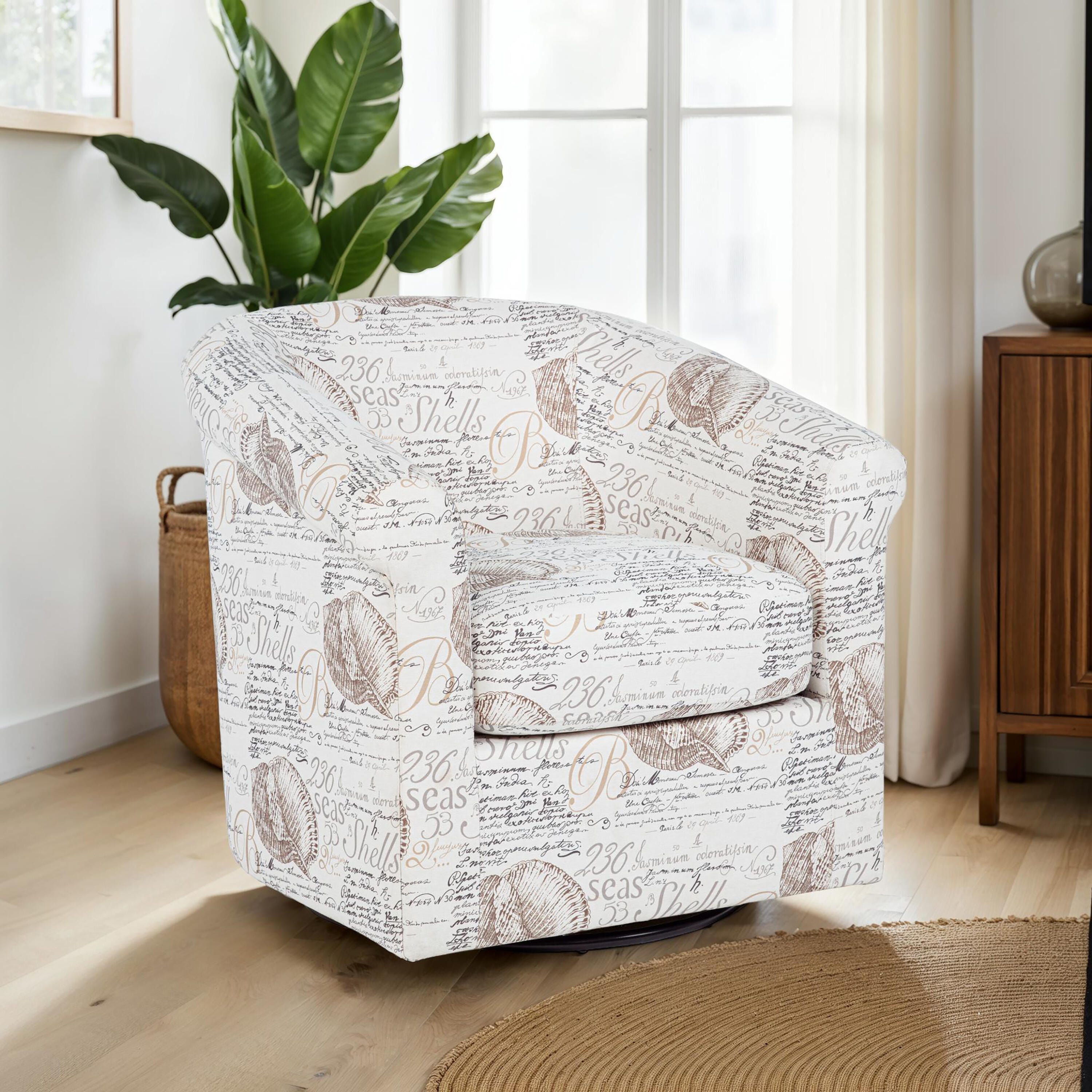 Linon Kaye Swivel Accent Chair, , large