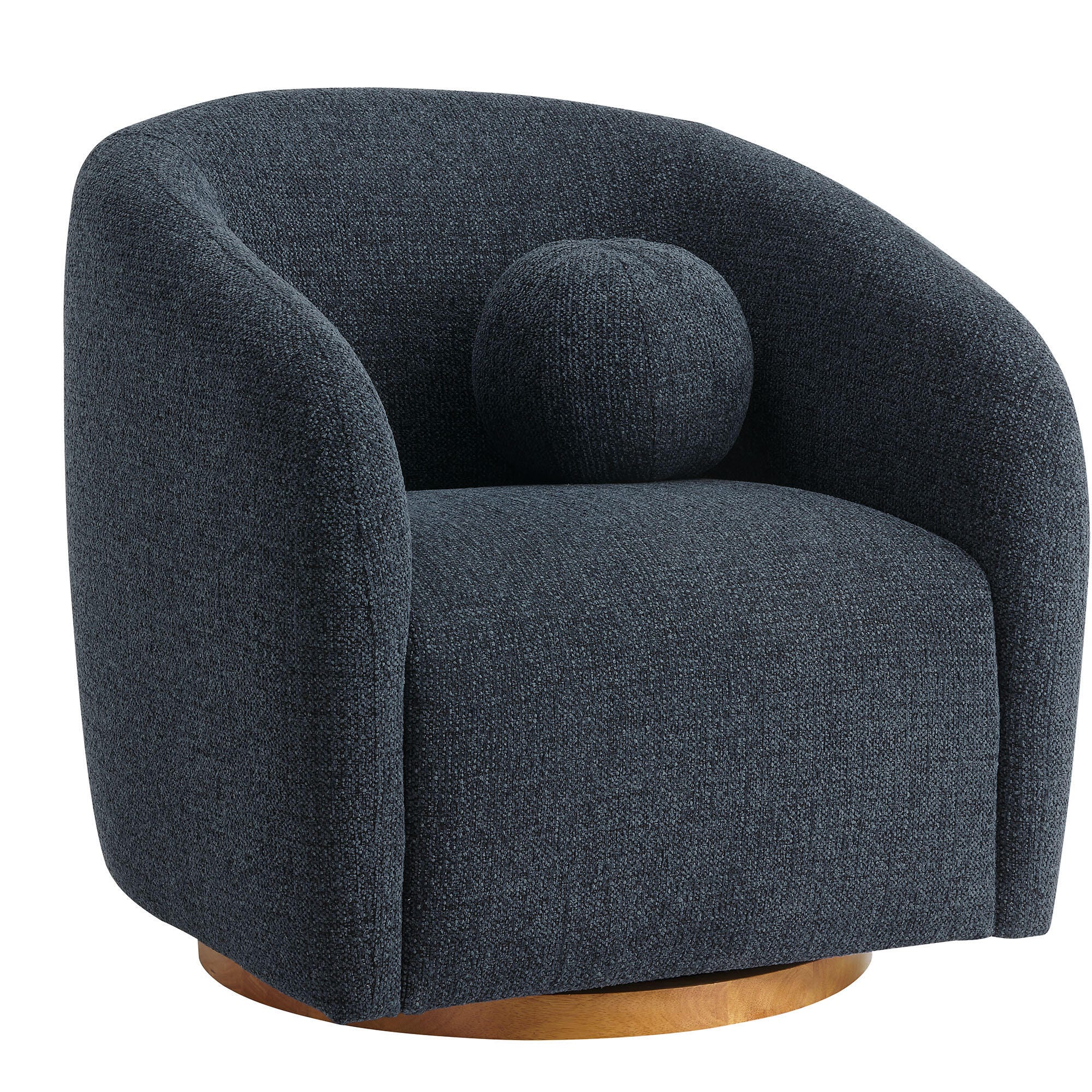 Modway Holland Swivel Accent Armchair, Navy, large