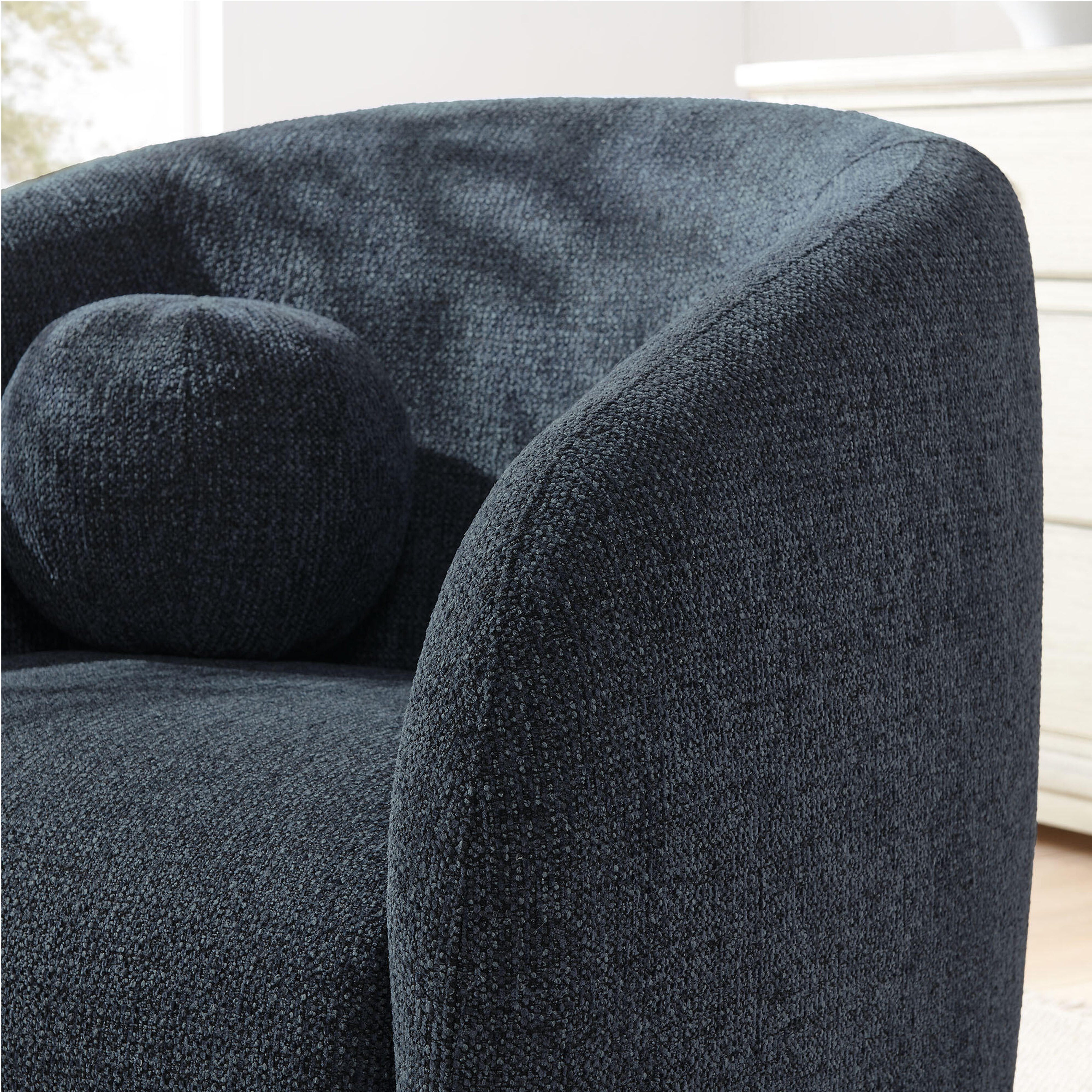 Modway Holland Swivel Accent Armchair, Navy, large