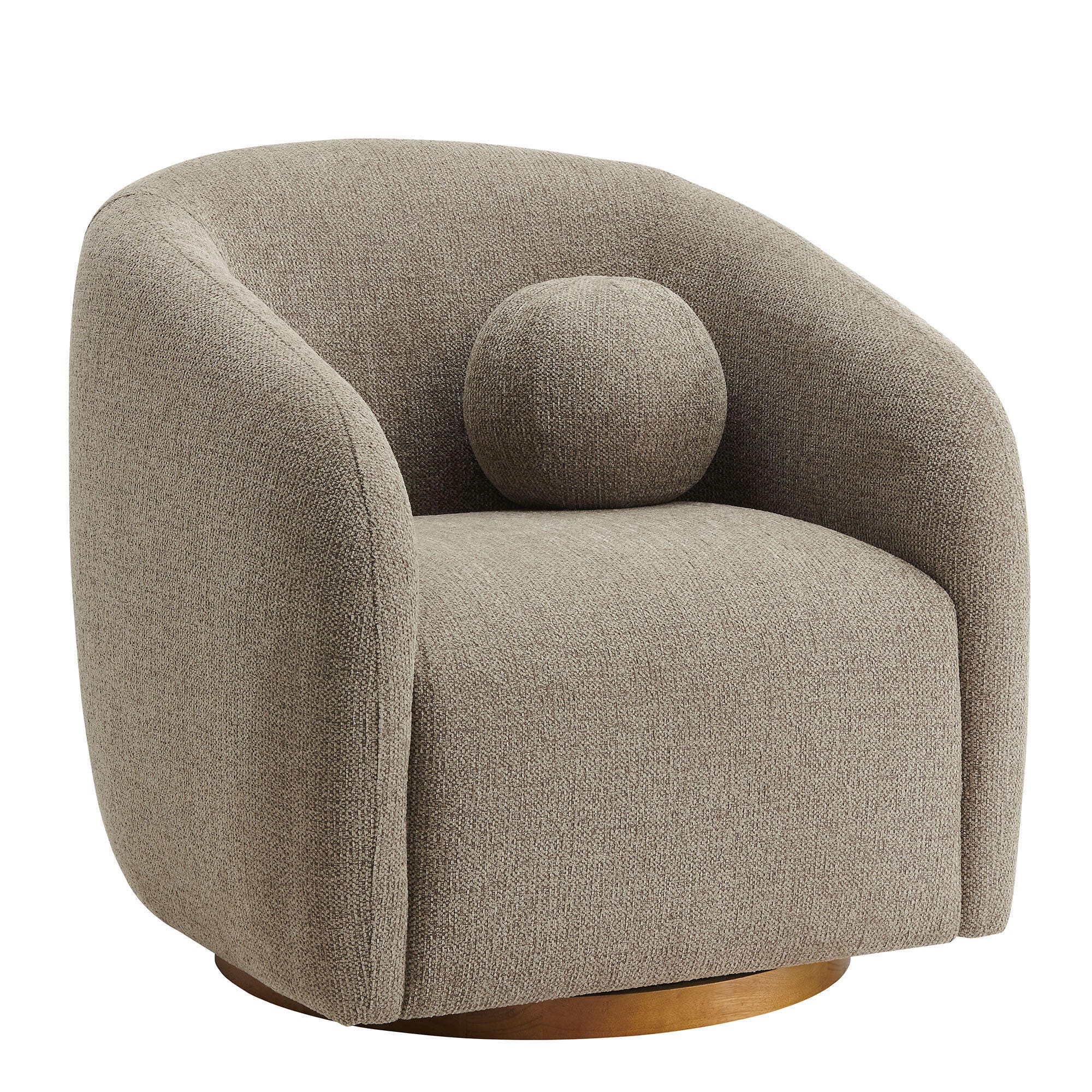 Modway Holland Swivel Accent Armchair, Taupe, large