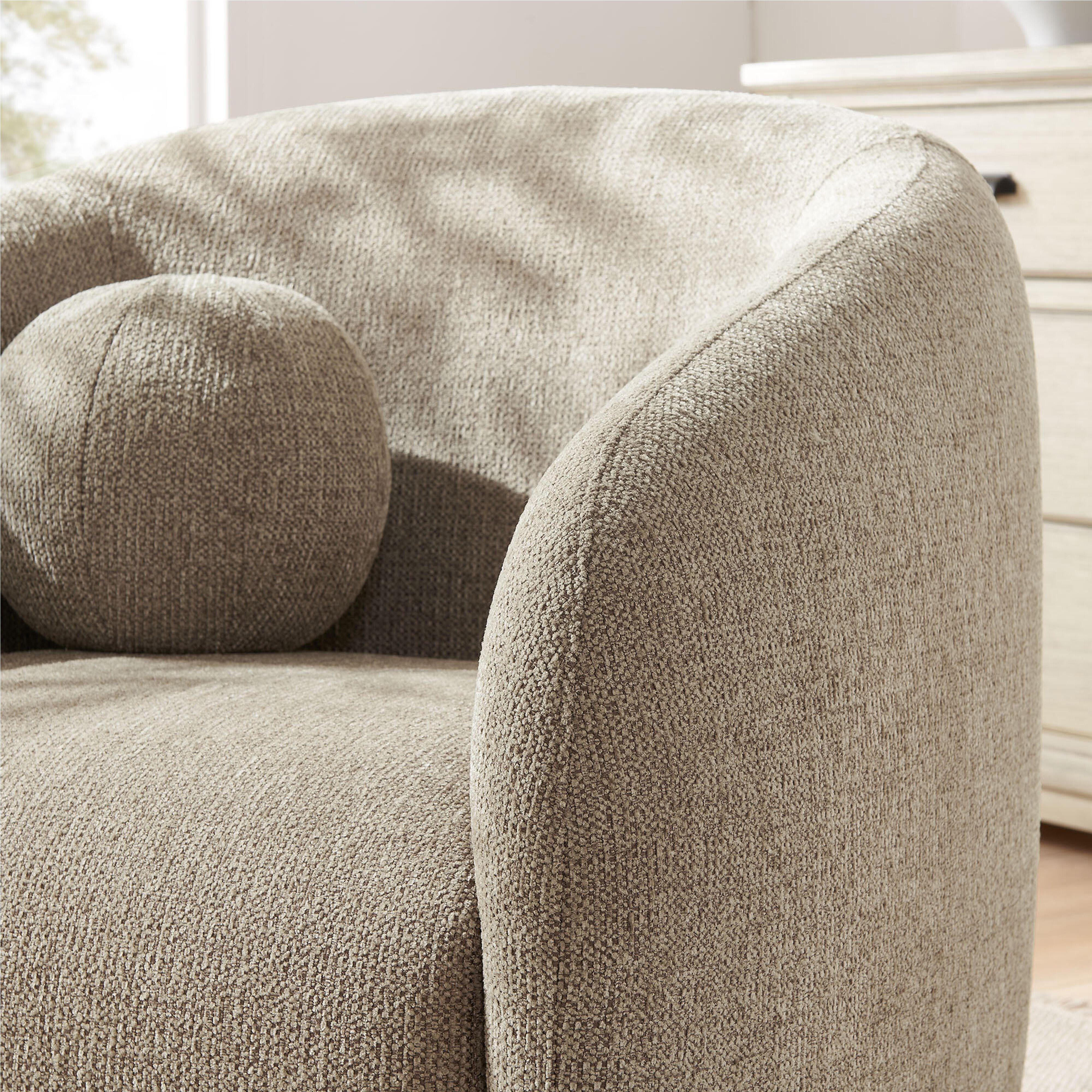 Modway Holland Swivel Accent Armchair, Taupe, large