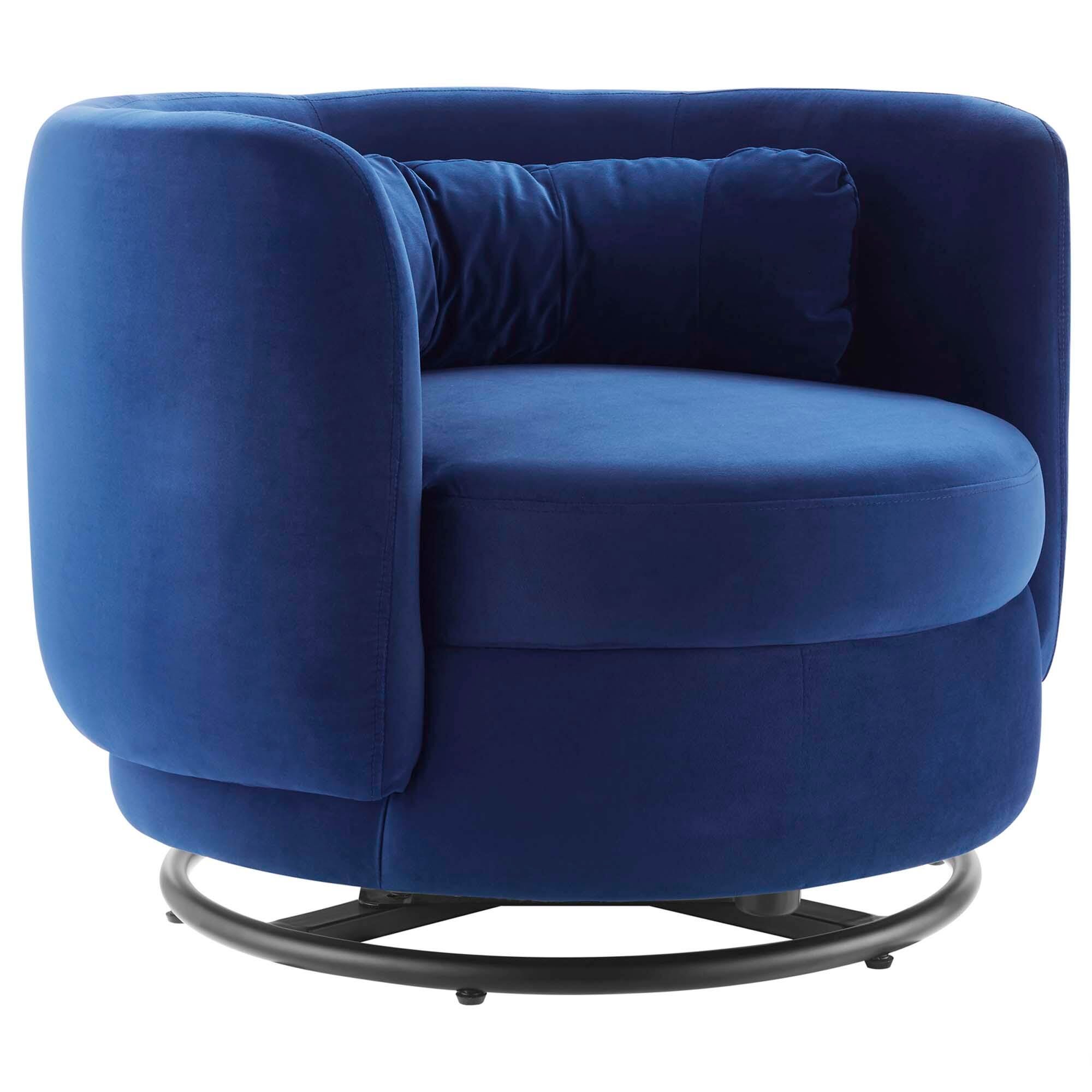 Modway Relish Swivel Accent Chair, Navy, large