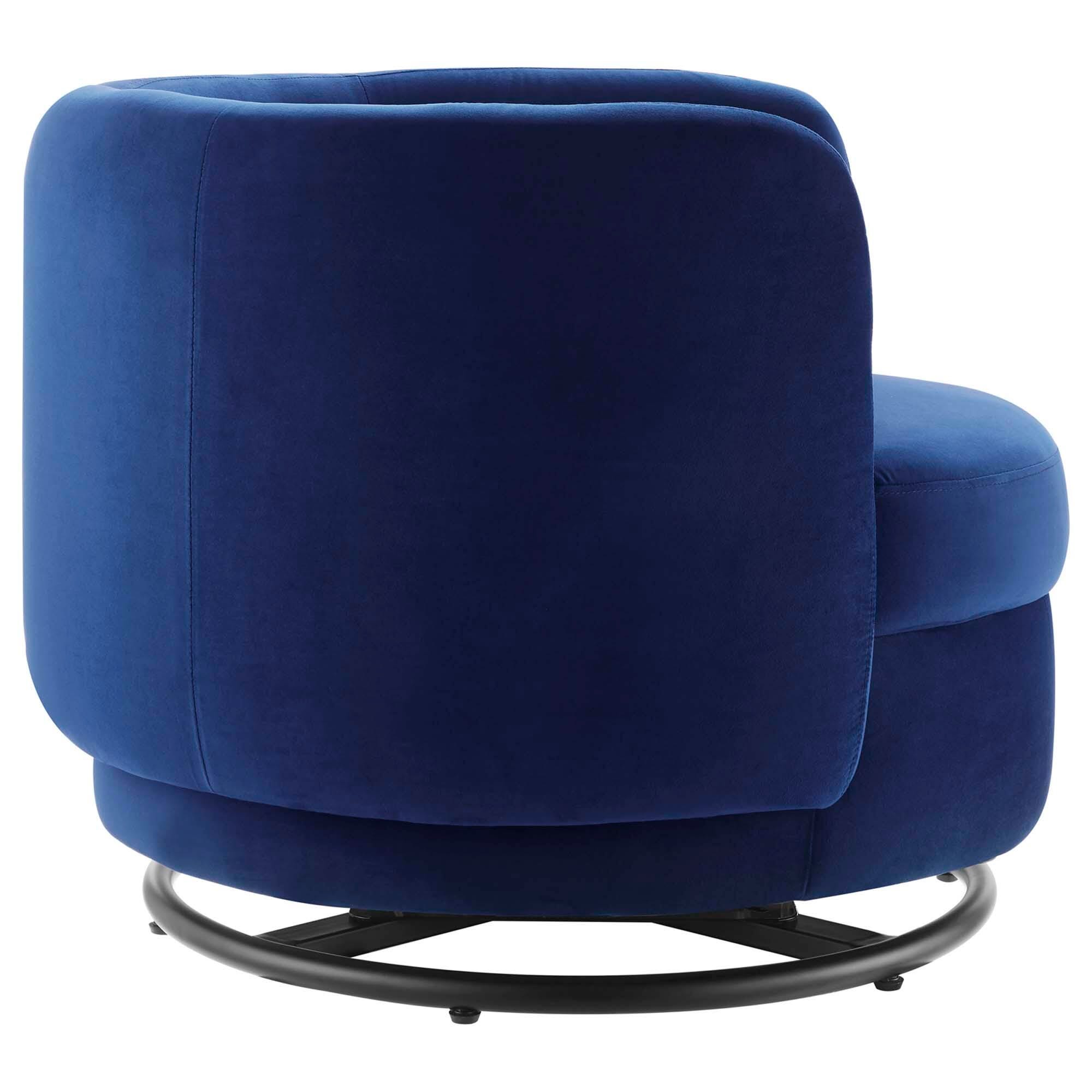 Modway Relish Swivel Accent Chair, Navy, large