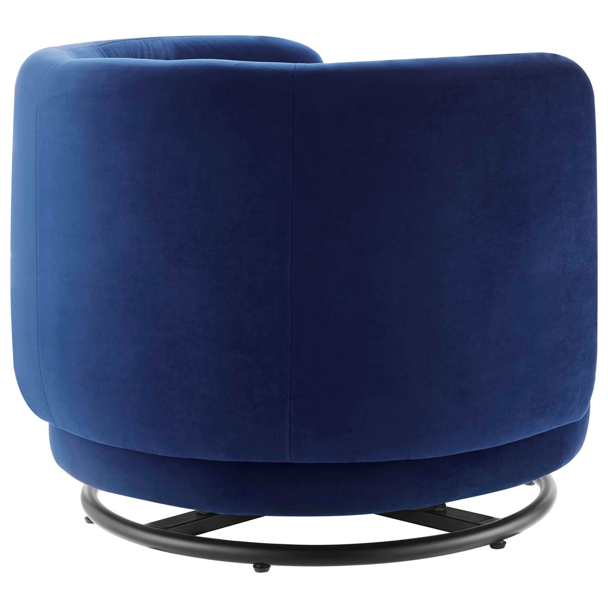 Modway Relish Swivel Accent Chair, Navy, large
