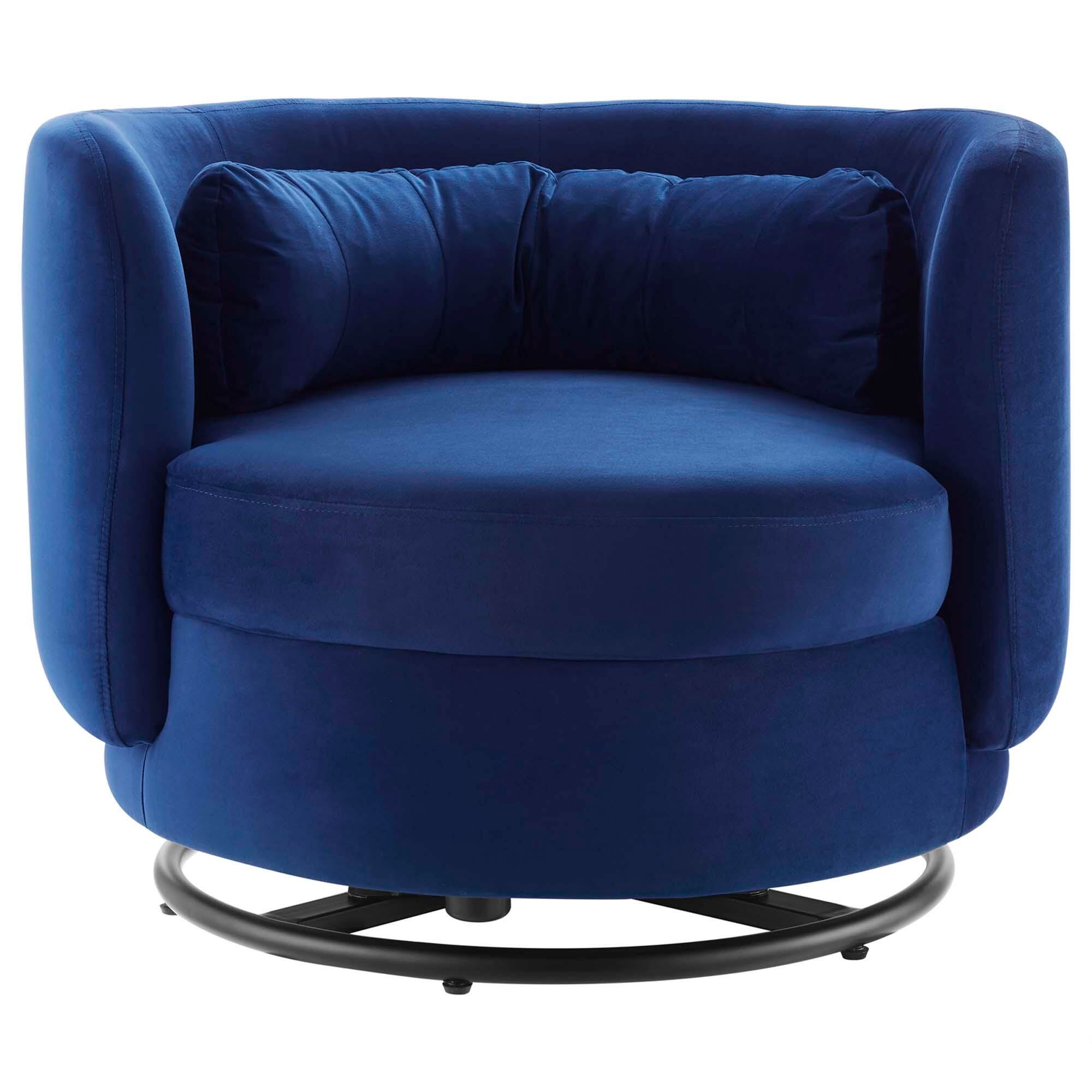 Modway Relish Swivel Accent Chair, Navy, large