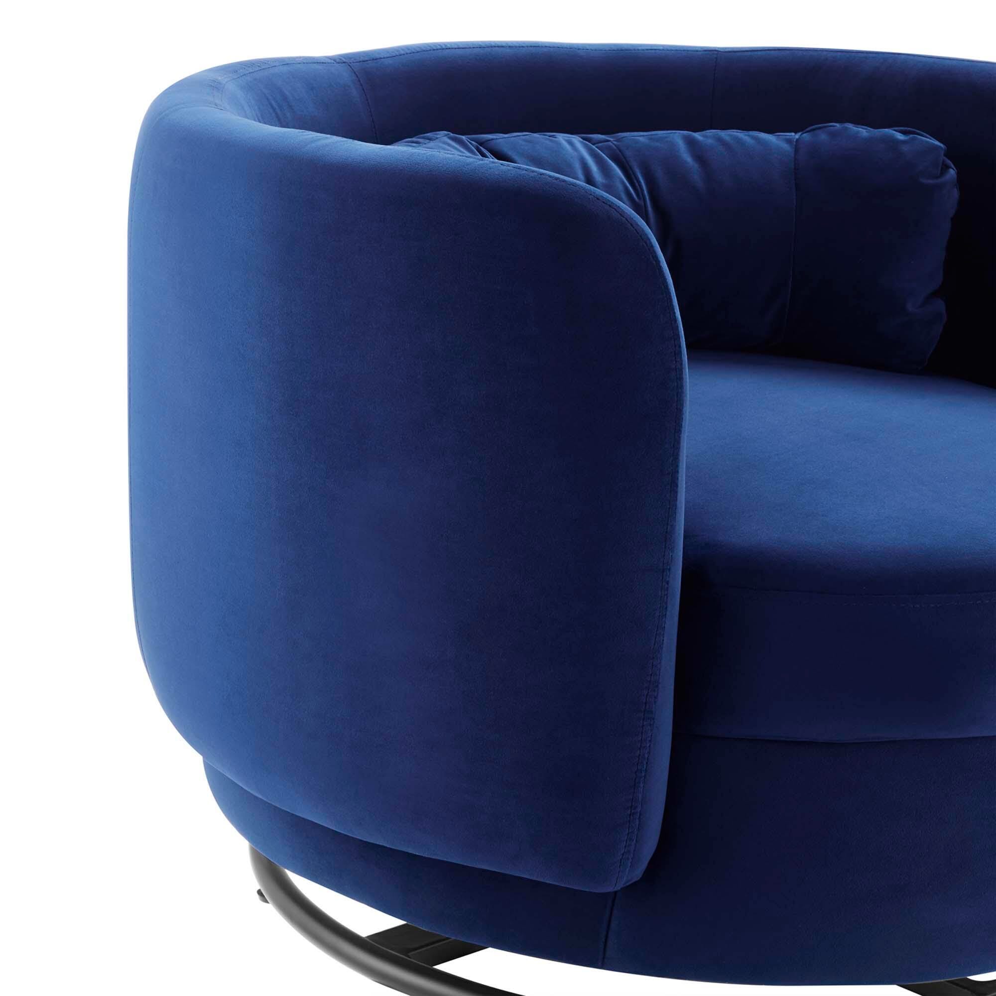 Modway Relish Swivel Accent Chair, Navy, large