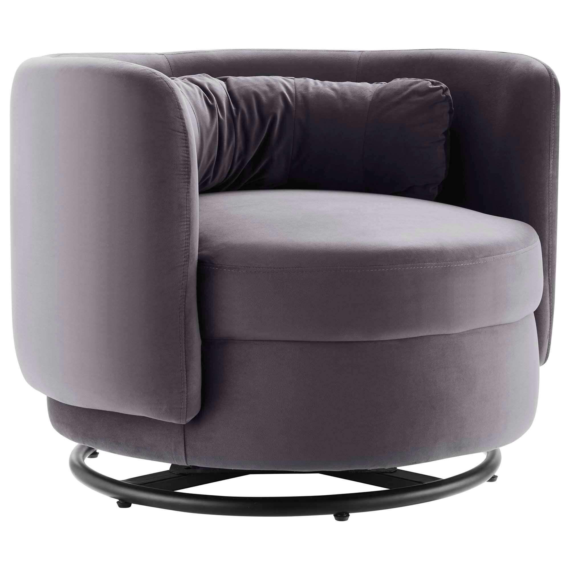 Modway Relish Swivel Accent Chair, Gray, large
