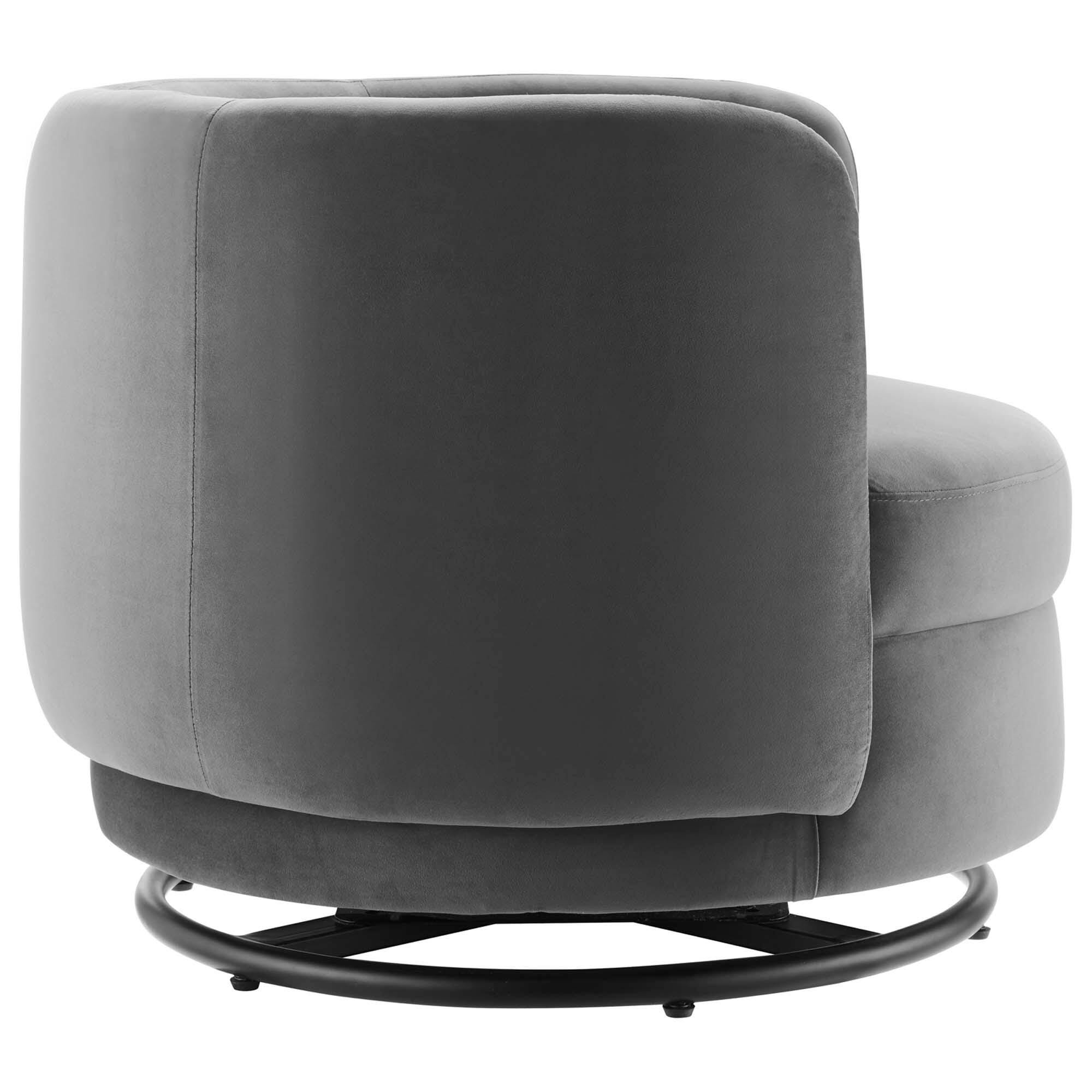 Modway Relish Swivel Accent Chair, Gray, large