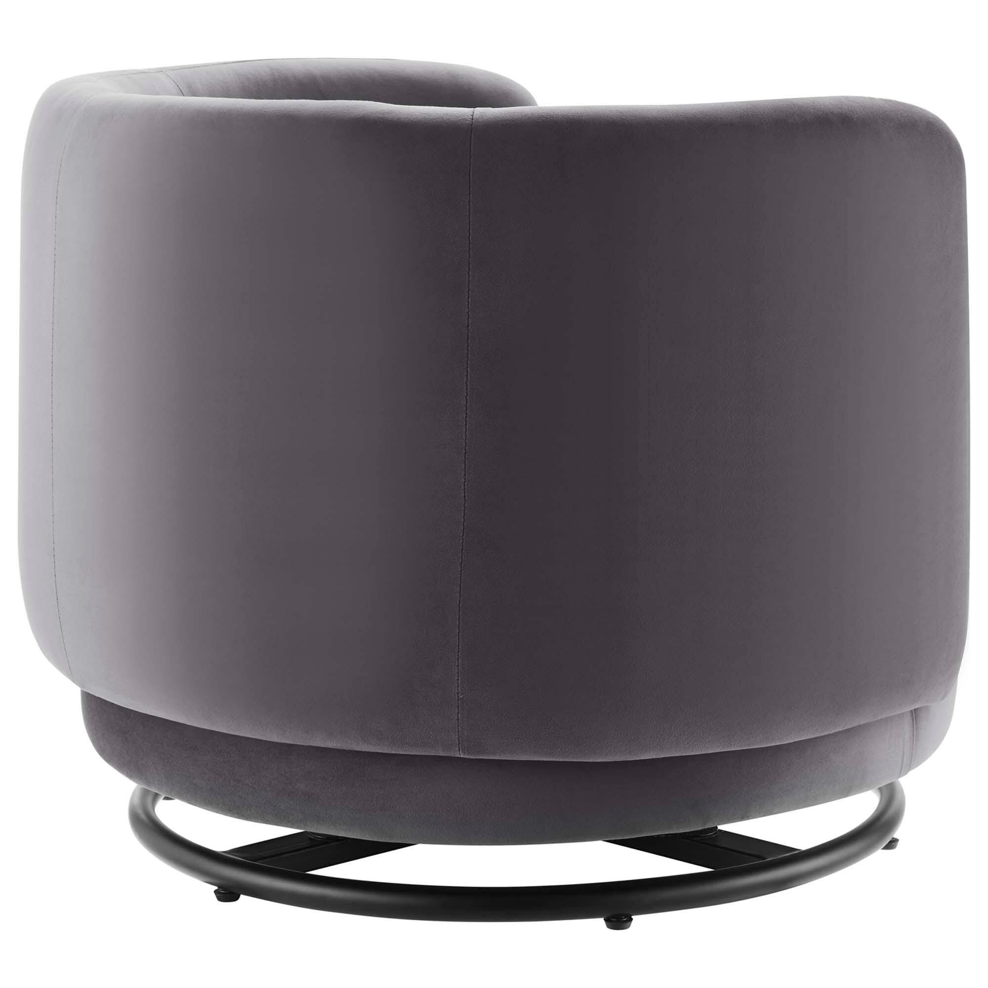 Modway Relish Swivel Accent Chair, Gray, large
