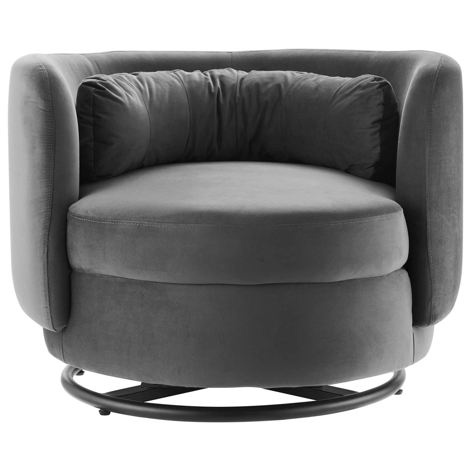 Modway Relish Swivel Accent Chair, Gray, large