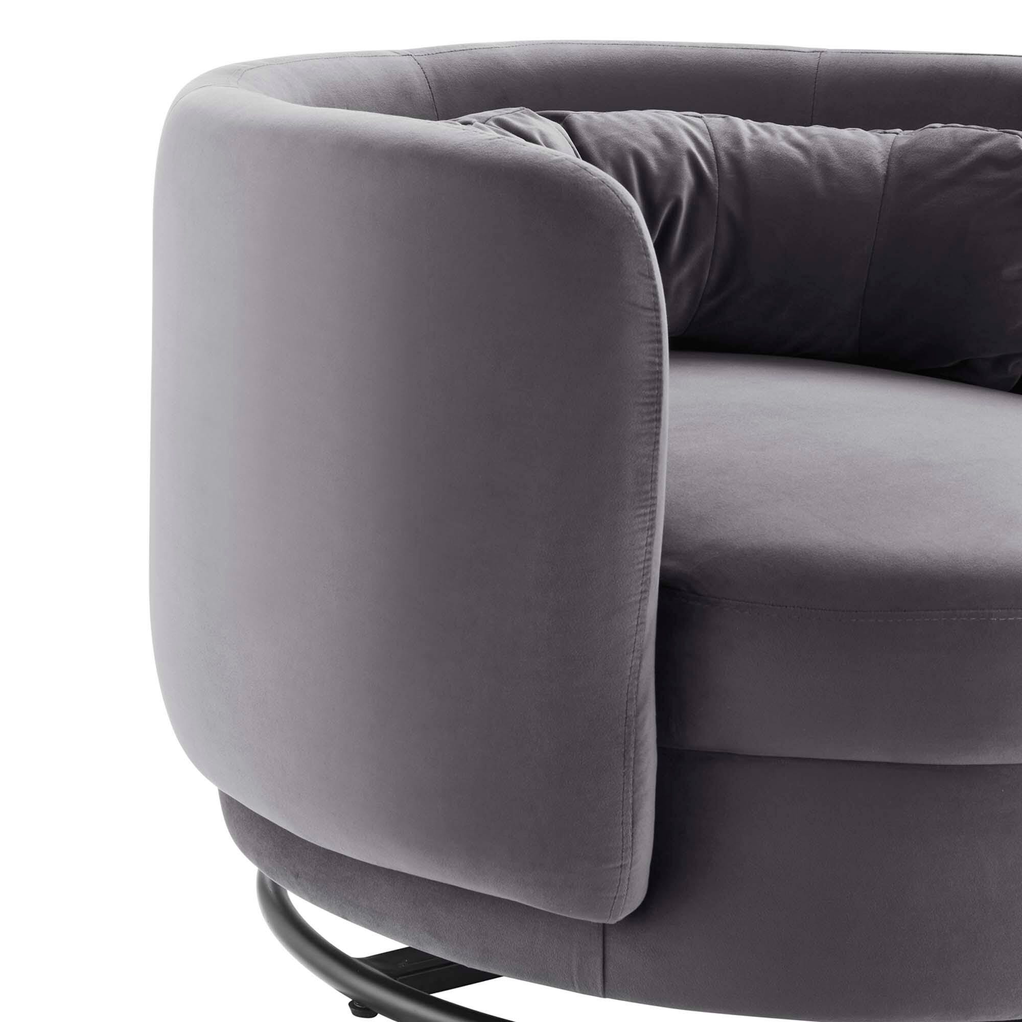 Modway Relish Swivel Accent Chair, Gray, large