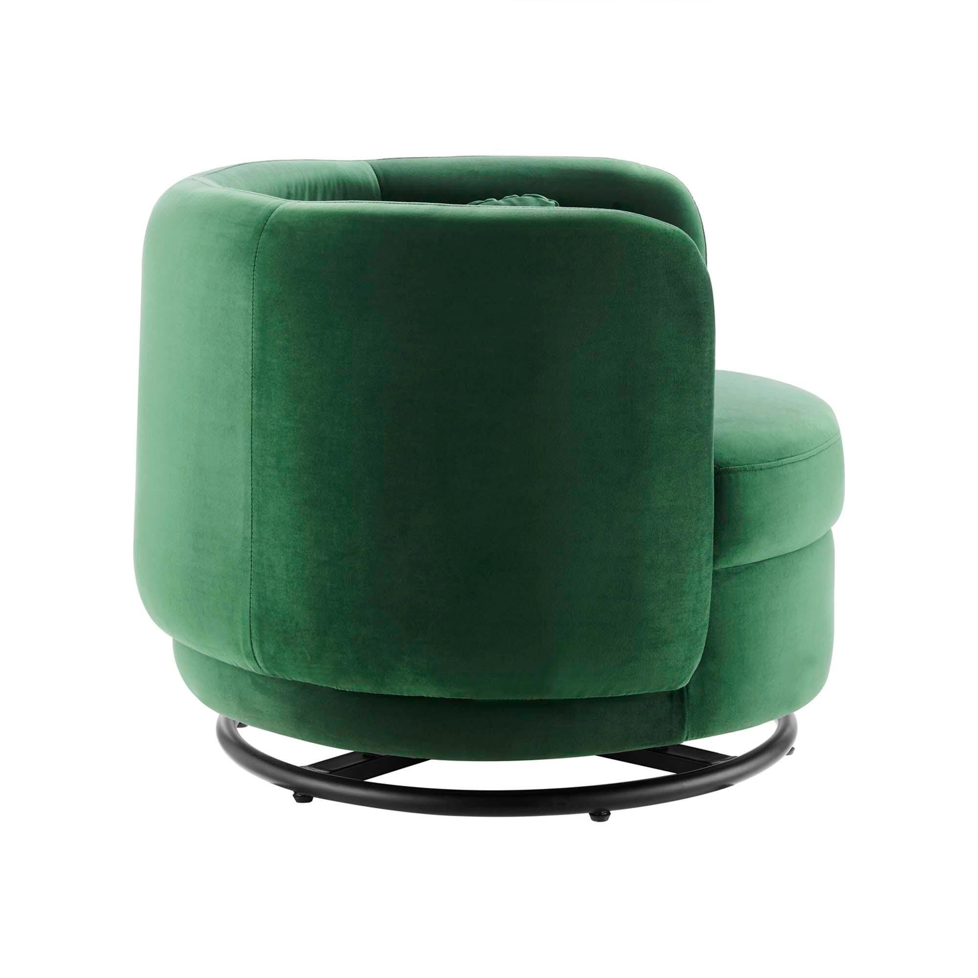Modway Relish Swivel Accent Chair, Emerald, large