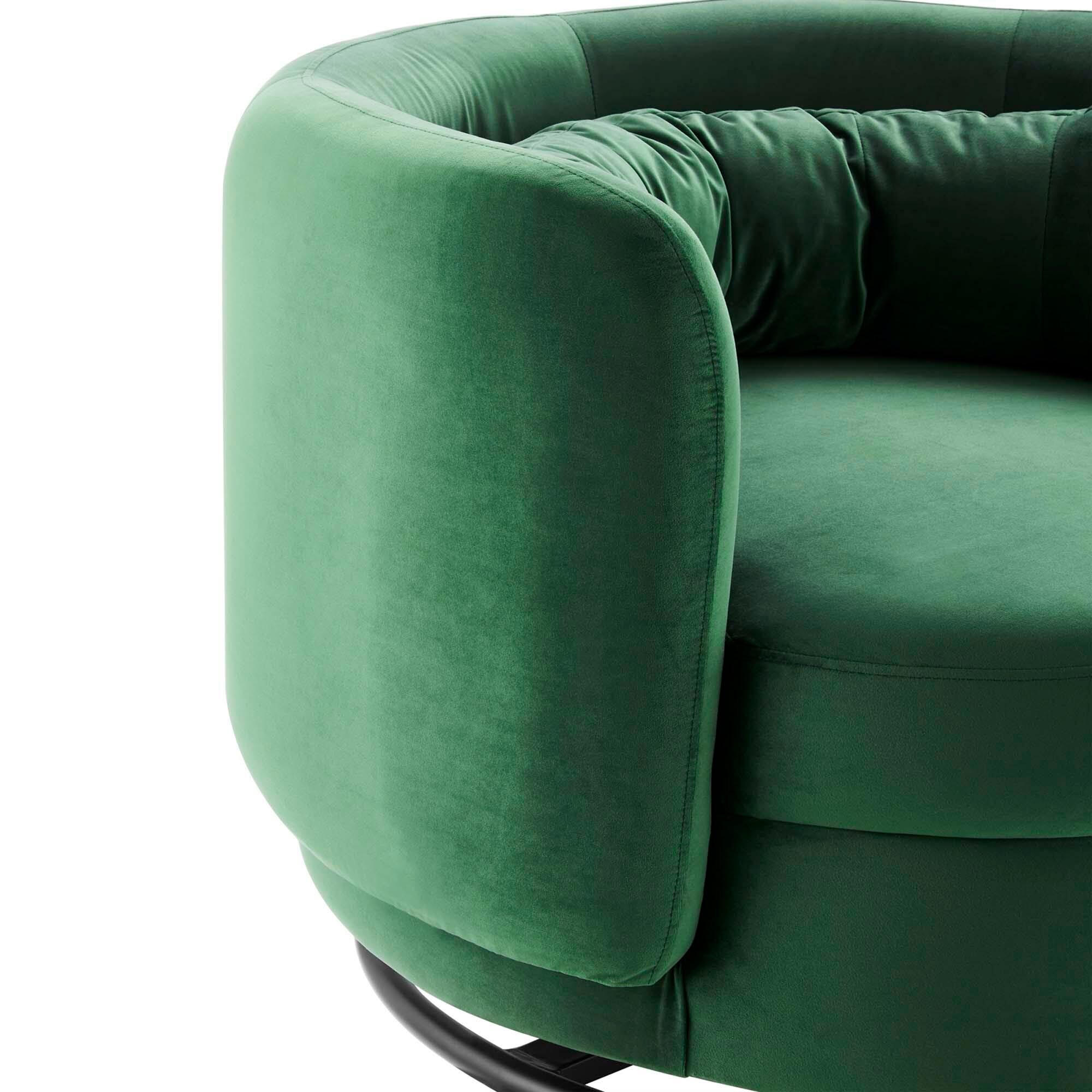 Modway Relish Swivel Accent Chair, Emerald, large