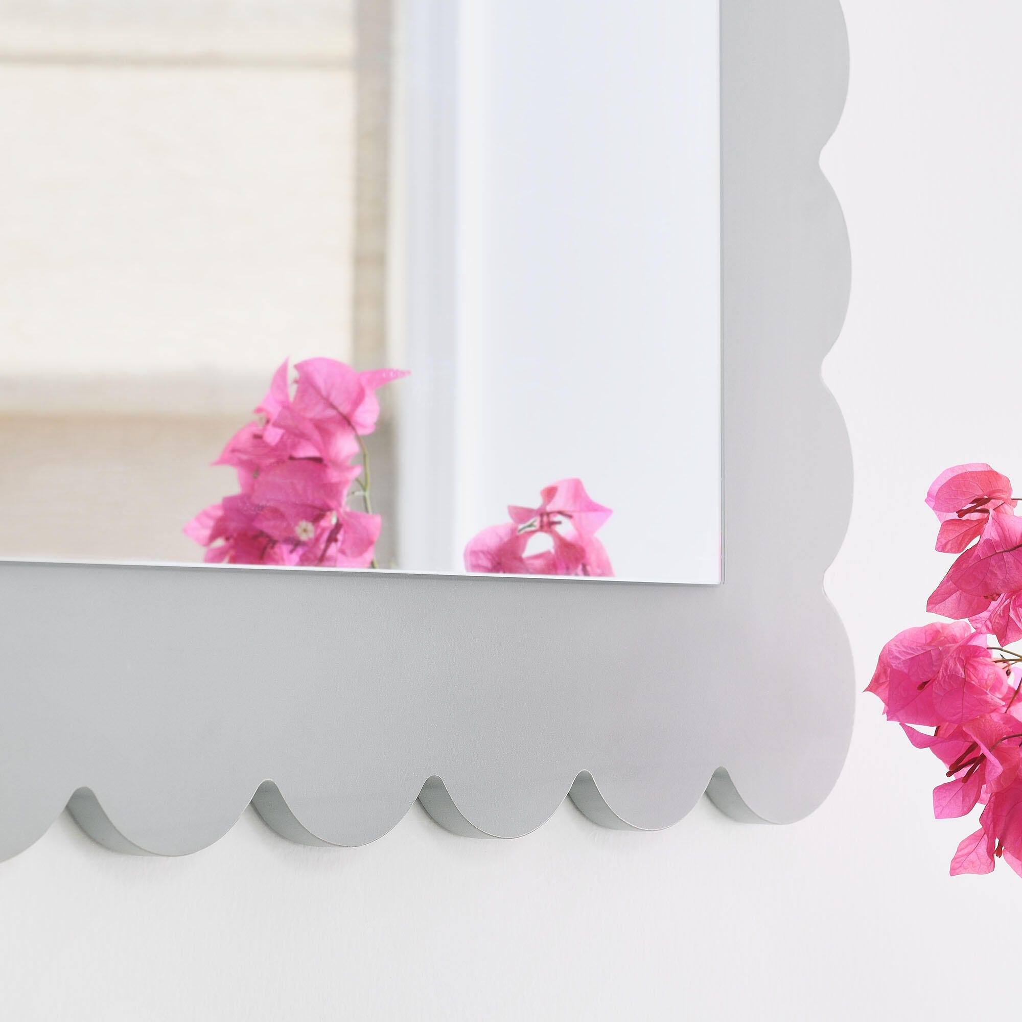 Modway Emmeline Wall Mirror, Light Gray, large