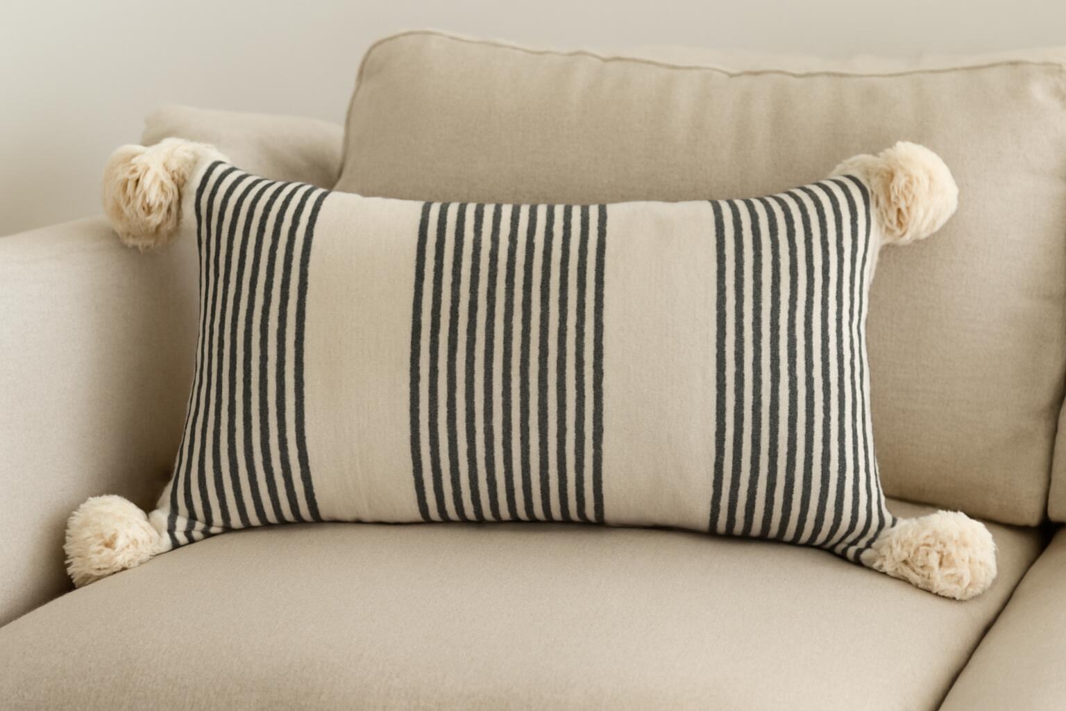 Storied Home Striped Lumbar Decorative Throw Pillow, , large