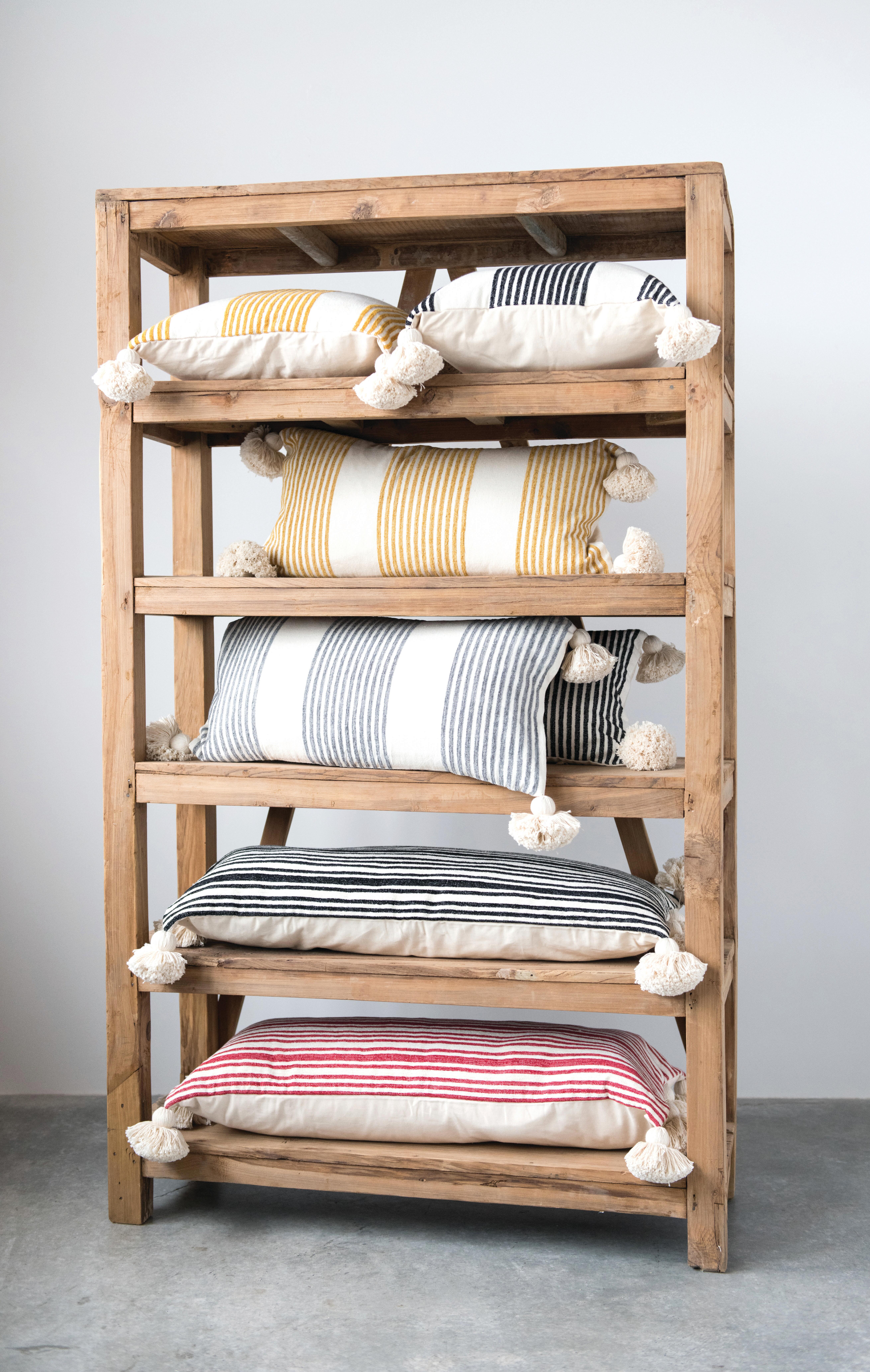 Storied Home Striped Lumbar Decorative Throw Pillow, , large