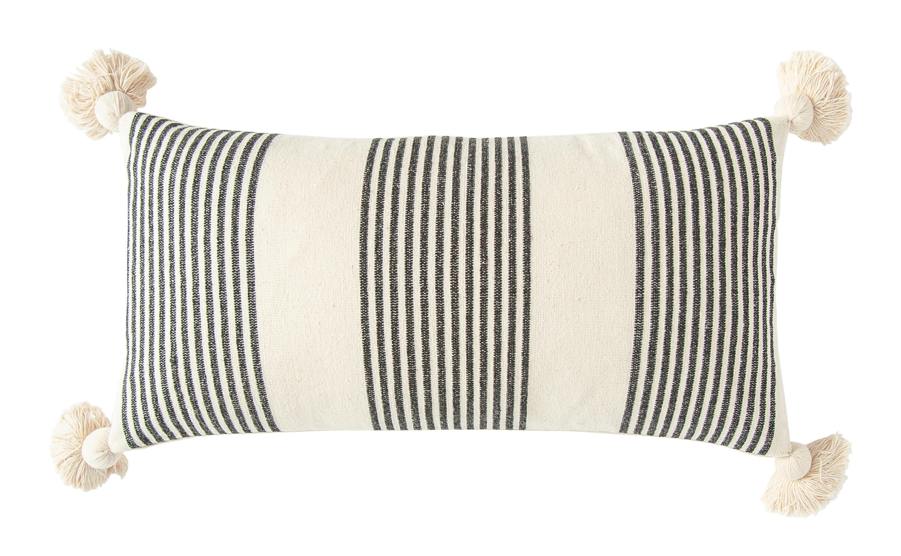 Storied Home Striped Lumbar Decorative Throw Pillow, , large
