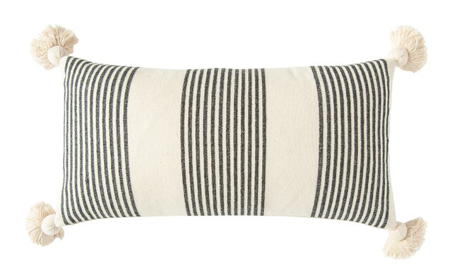 Storied Home Striped Lumbar Decorative Throw Pillow