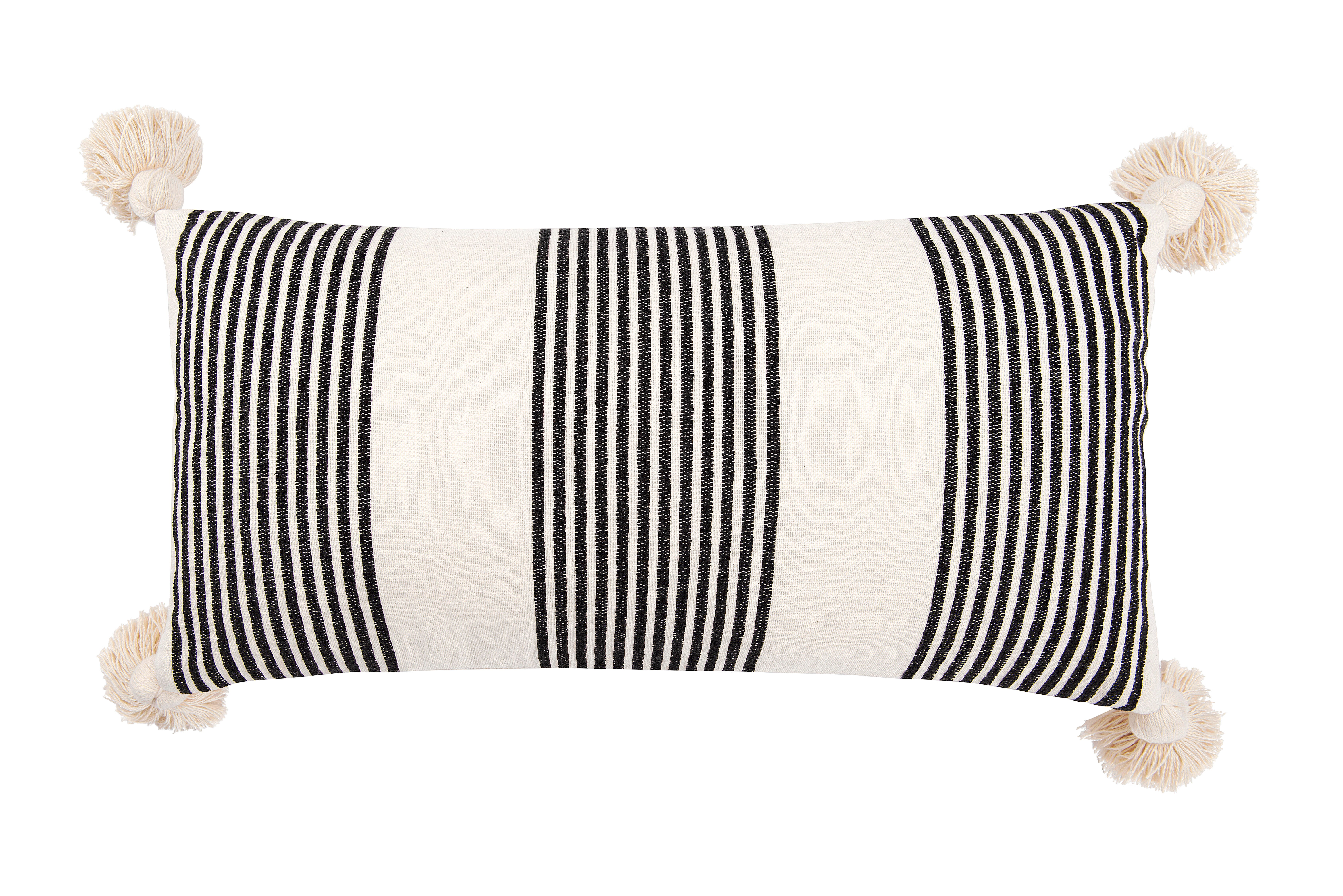Storied Home Striped Lumbar Decorative Throw Pillow, , large