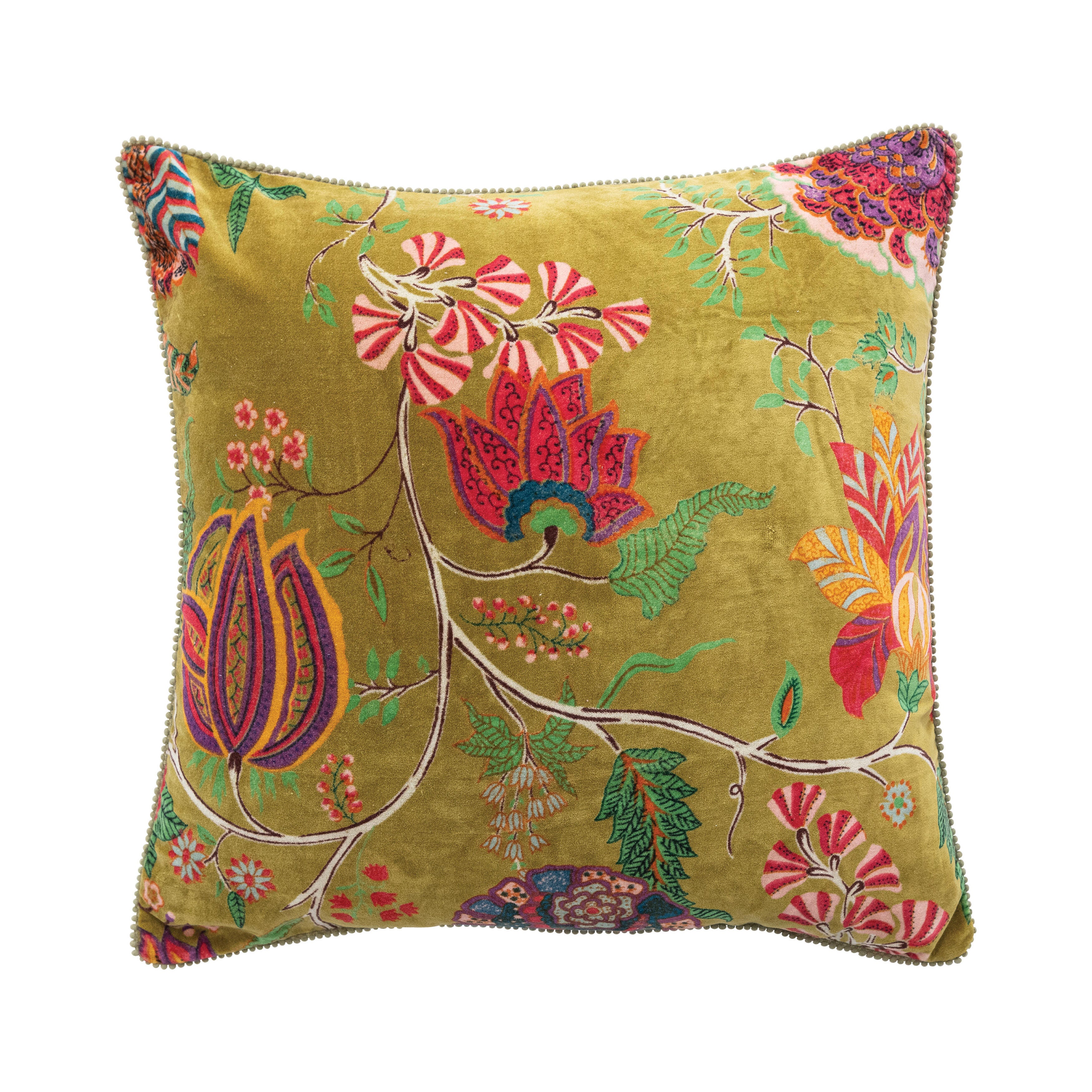 Storied Home Flowers Printed Decorative Throw Pillow, , large