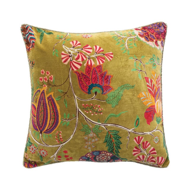 Storied Home Flowers Printed Decorative Throw Pillow