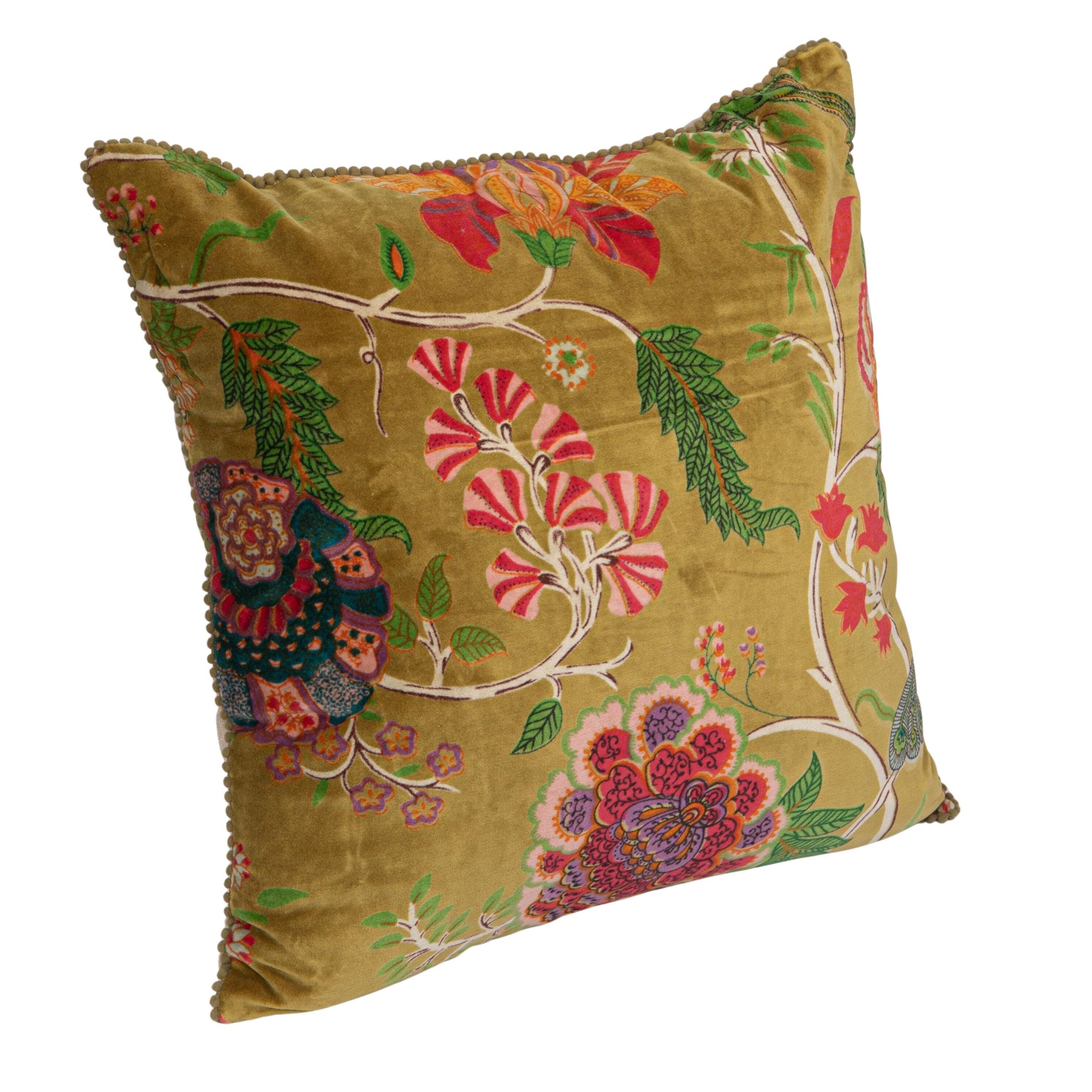Storied Home Flowers Printed Decorative Throw Pillow, , large