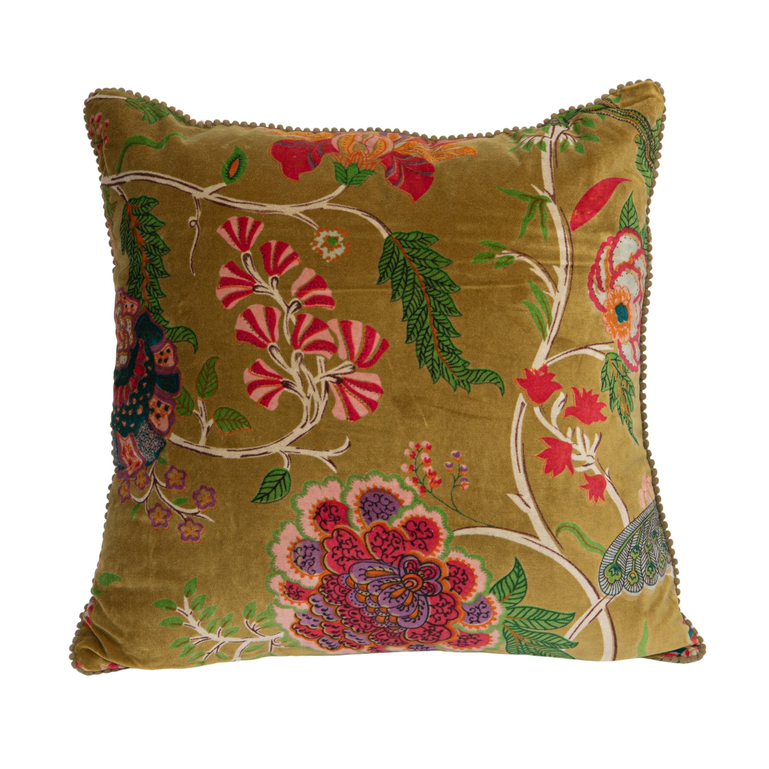 Storied Home Flowers Printed Decorative Throw Pillow, , large
