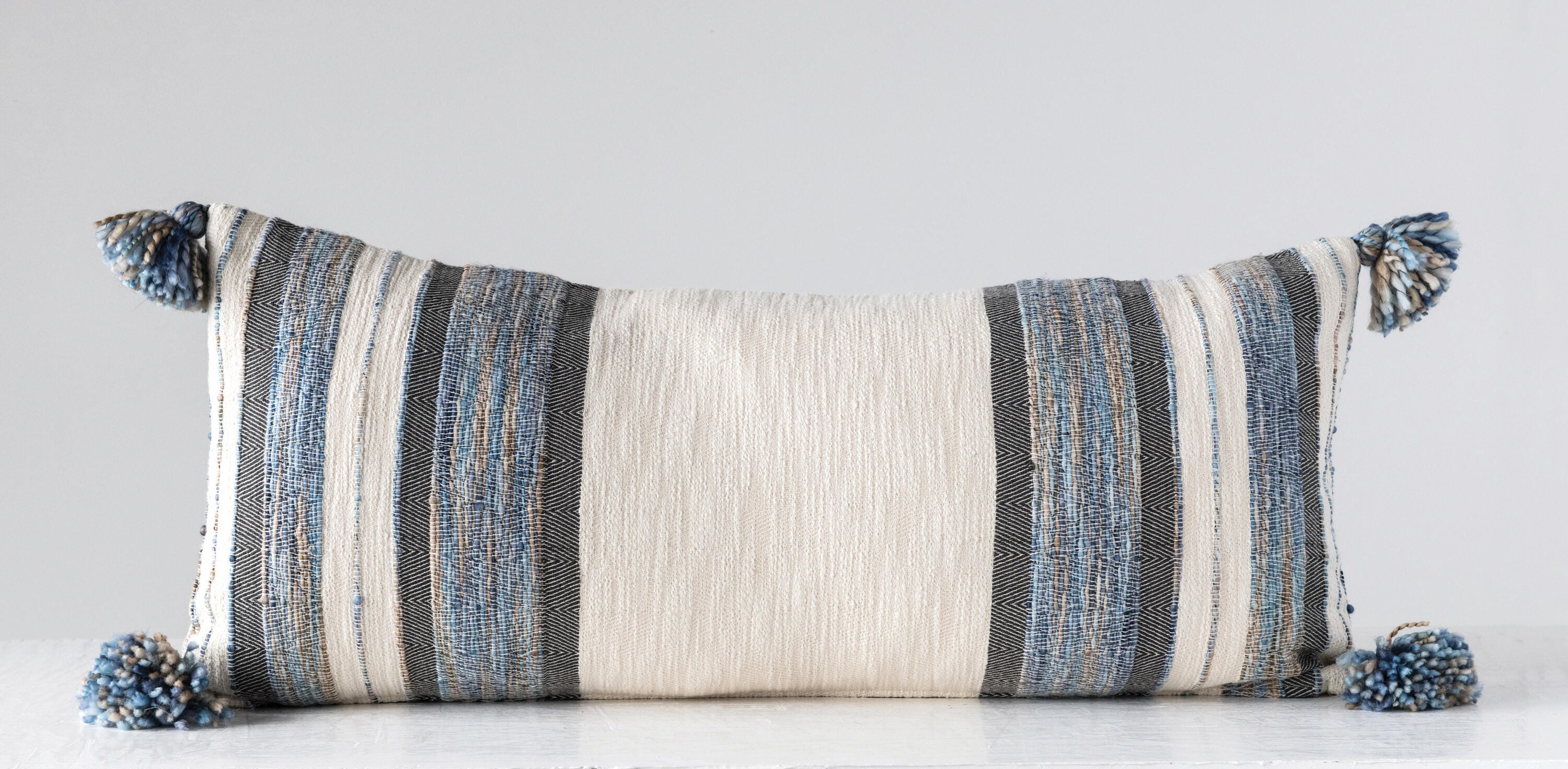 Storied Home Knitted Lumbar Decorative Throw Pillow, , large