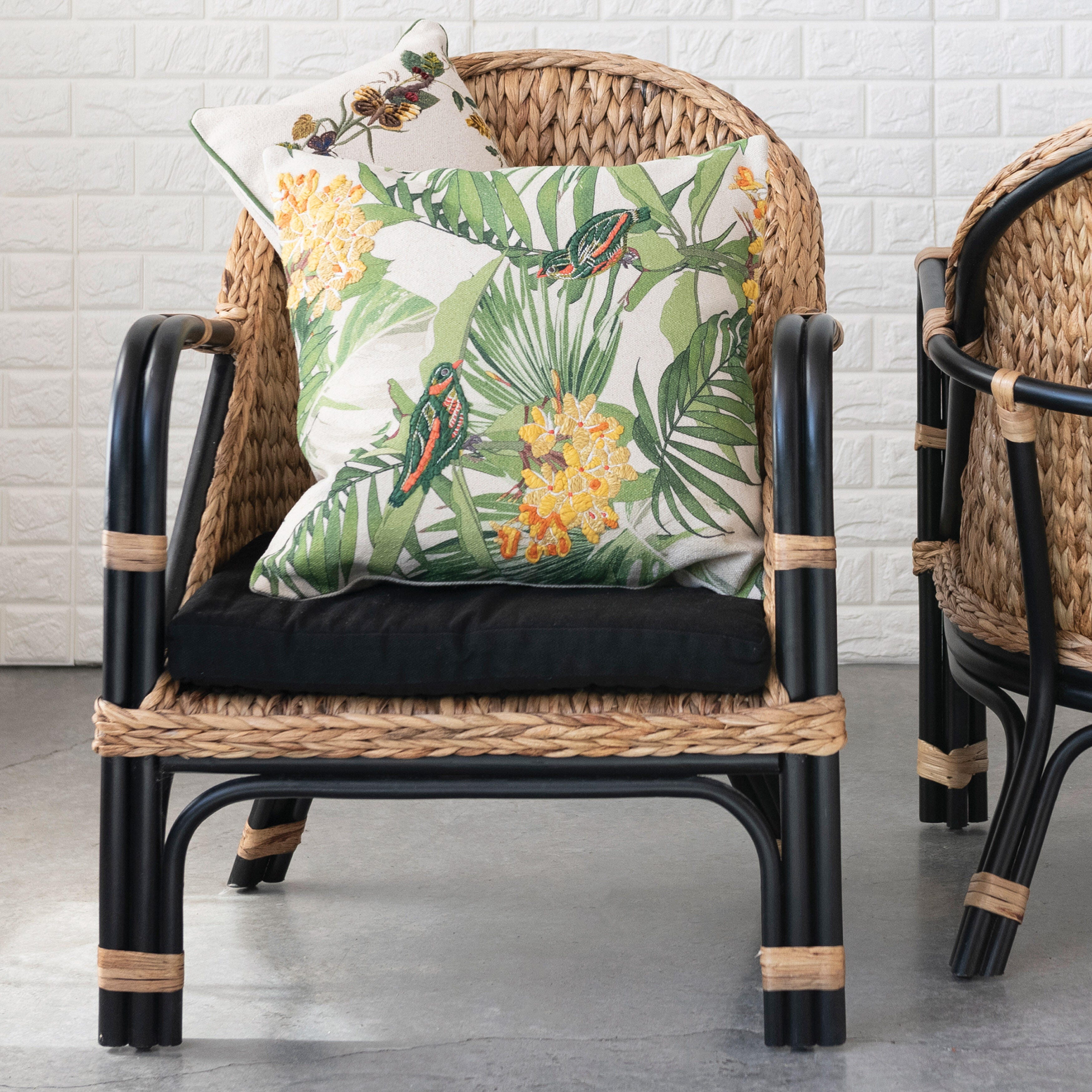 Storied Home Butterflies Embroidered Decorative Throw Pillow, , large