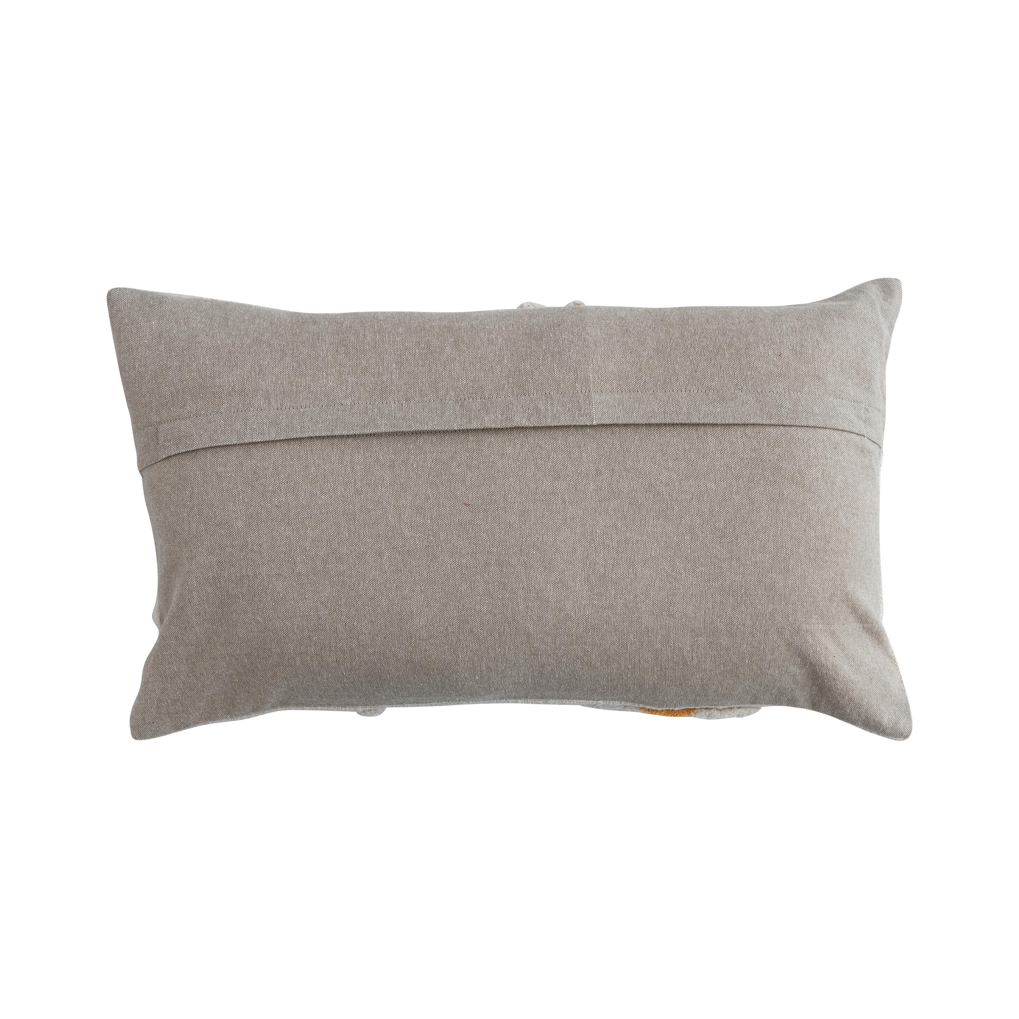 Storied Home Tufted Flowers Lumbar Decorative Throw Pillow, , large