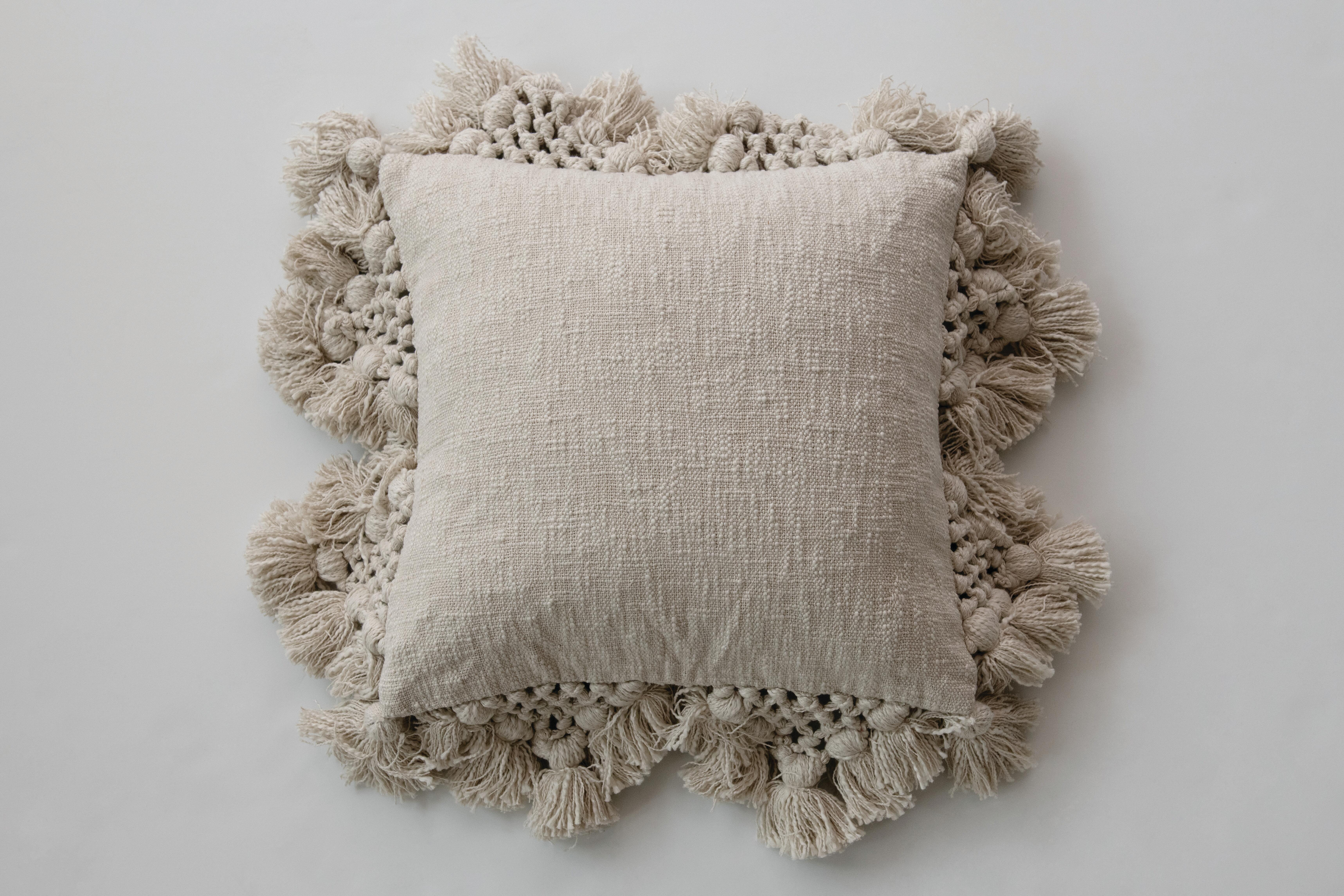 Storied Home Crochet Decorative Throw Pillow, , large
